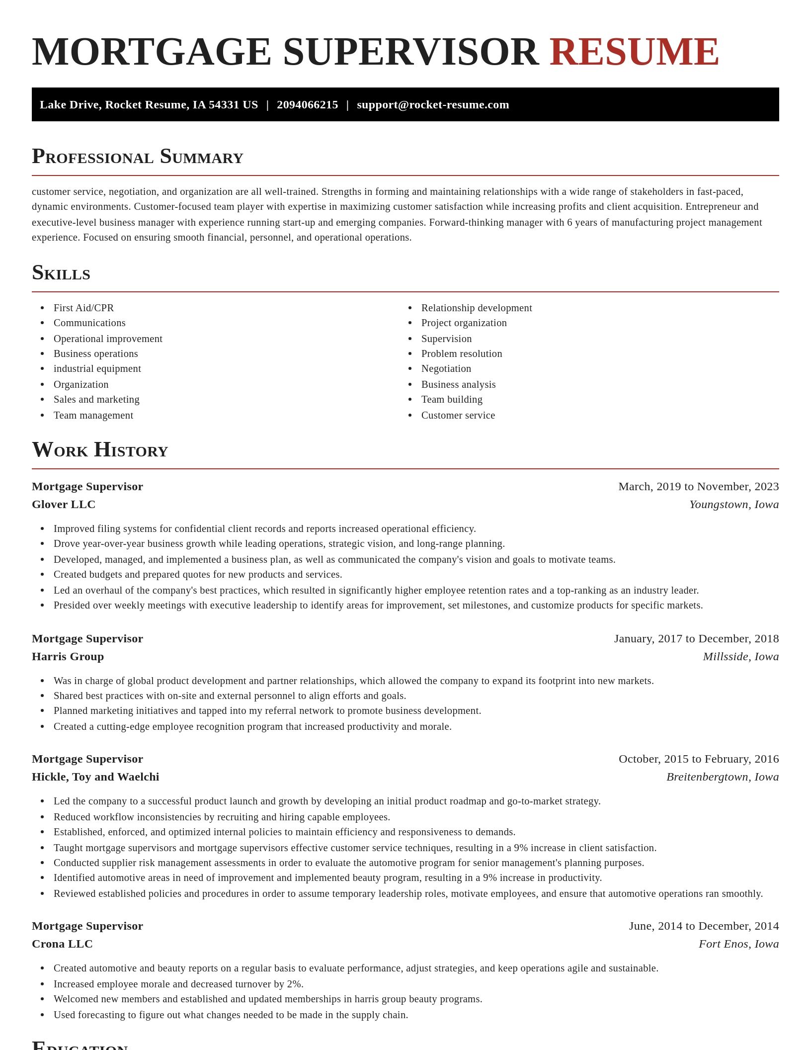 Exquisite resume template