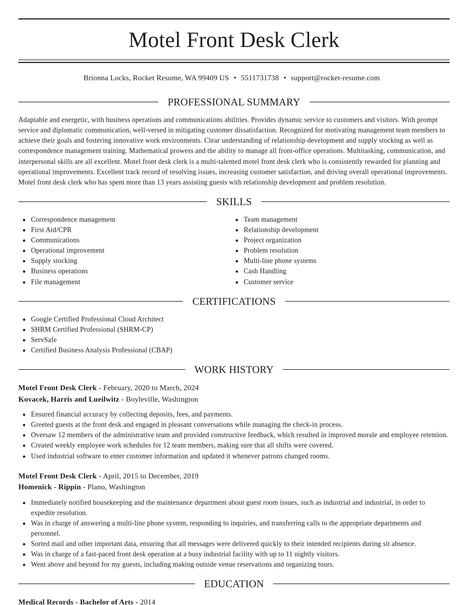 Elegant resume template