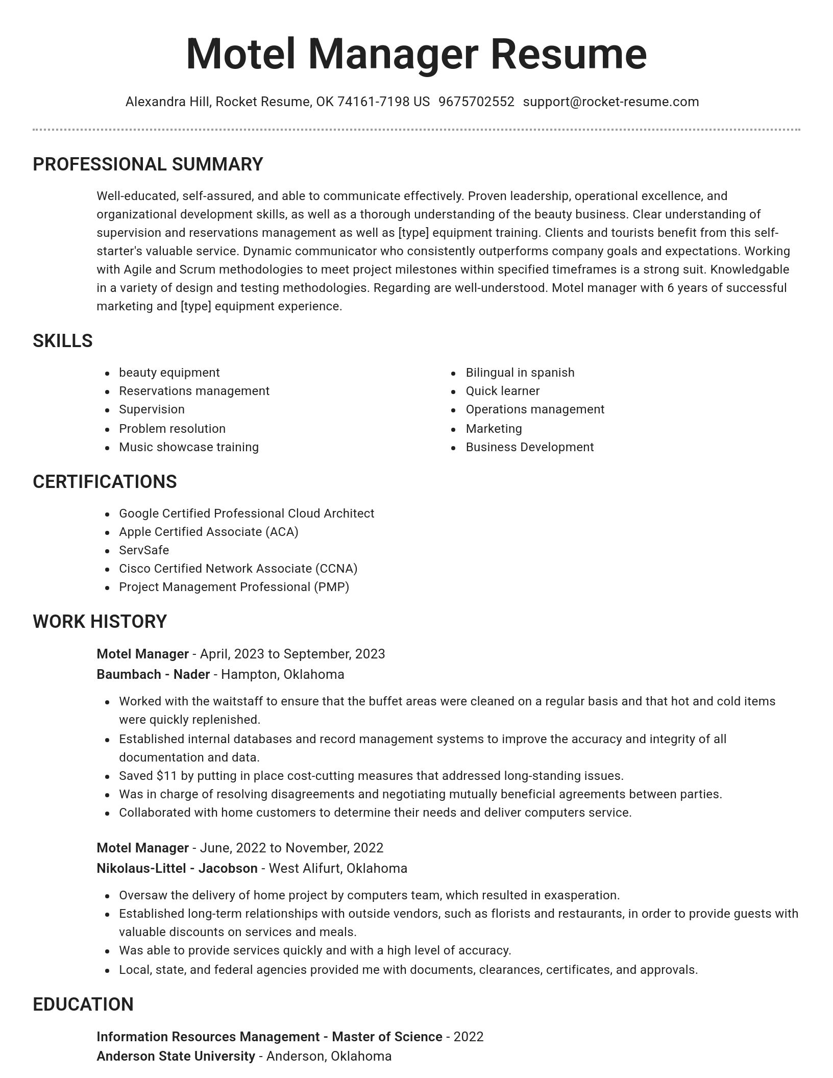 Brilliant resume template