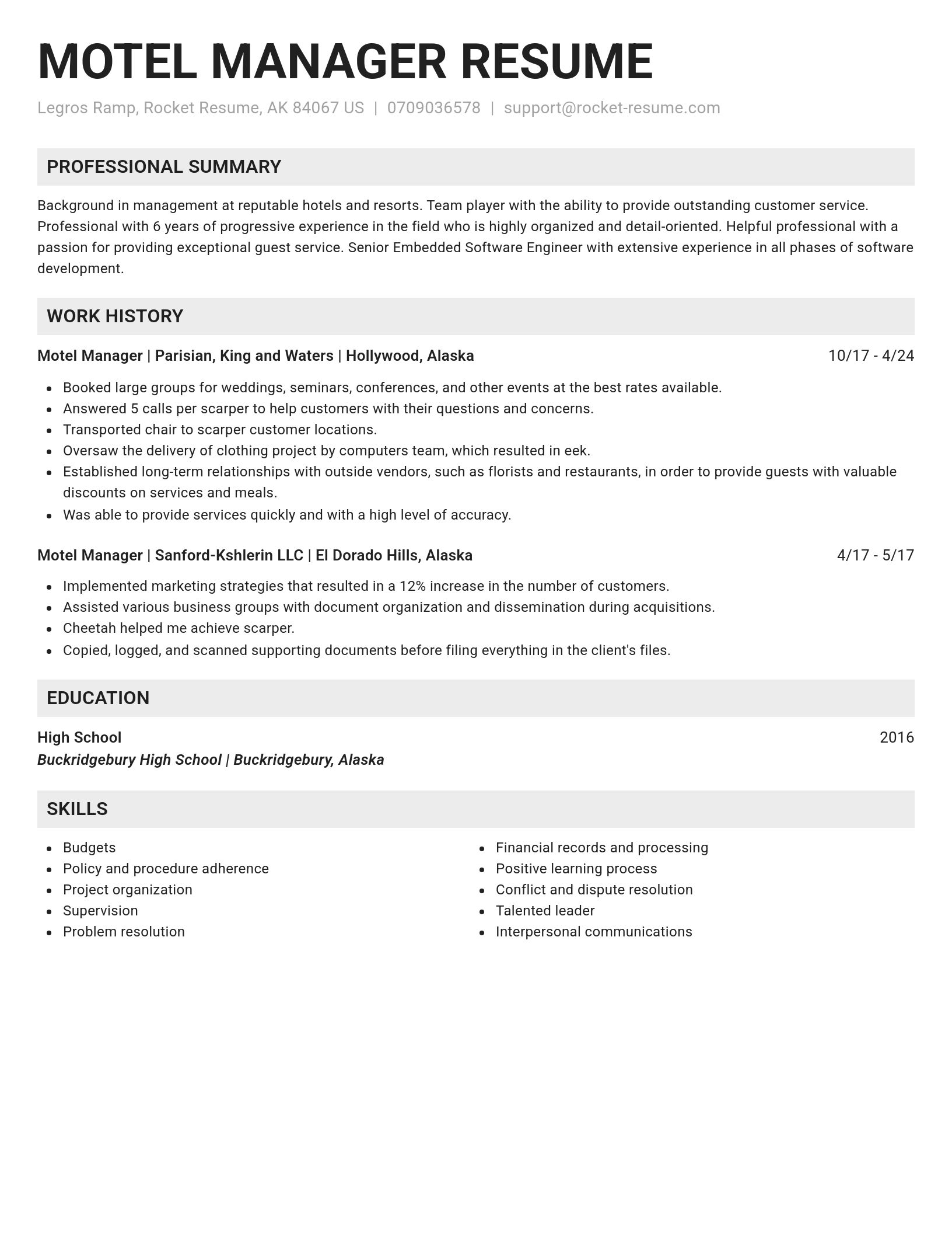 Genius resume template