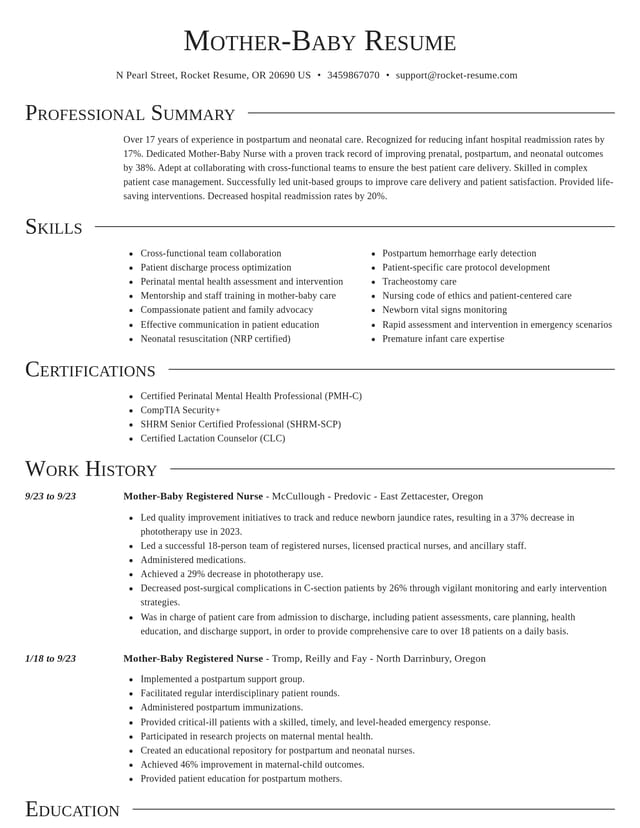 Director resume template
