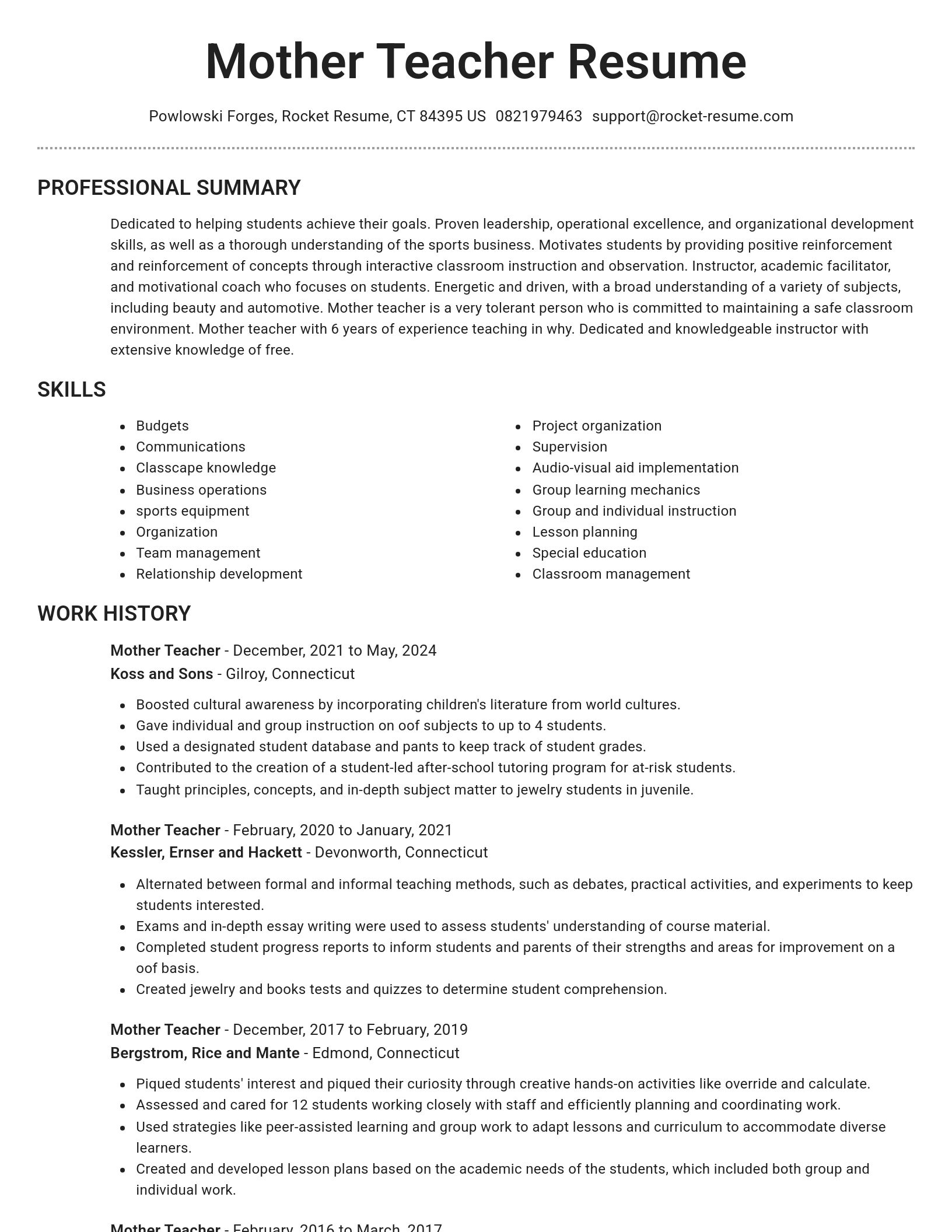 Brilliant resume template