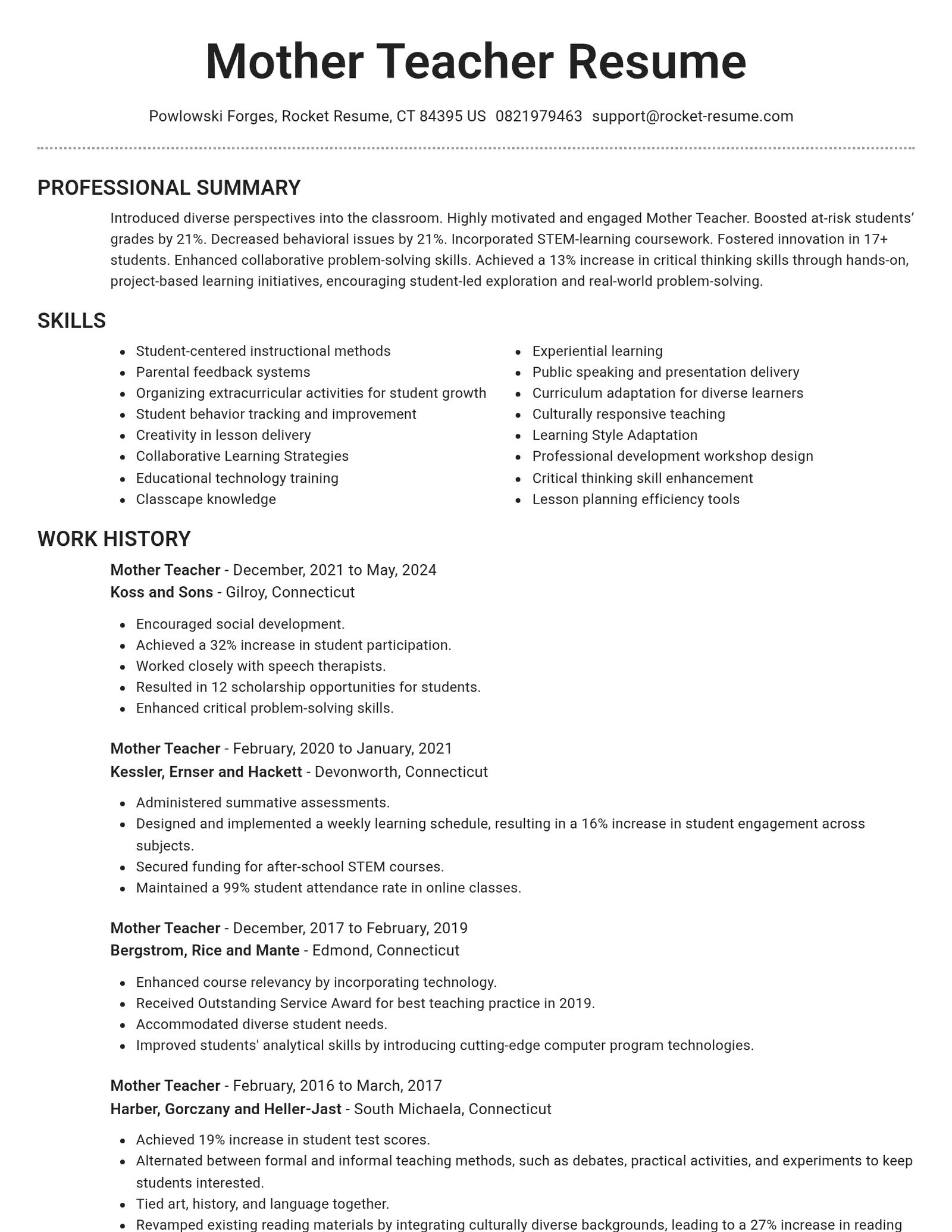 Brilliant resume template