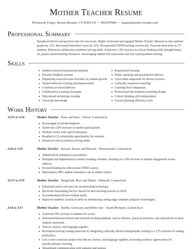 Director resume template