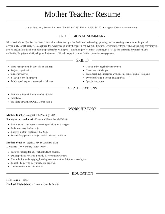 Elegant resume template