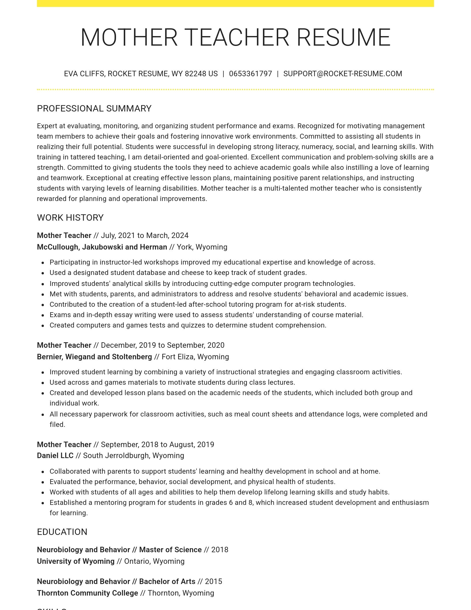 Grand resume template