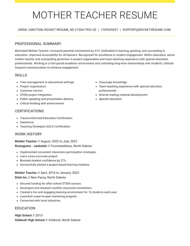 Grand resume template