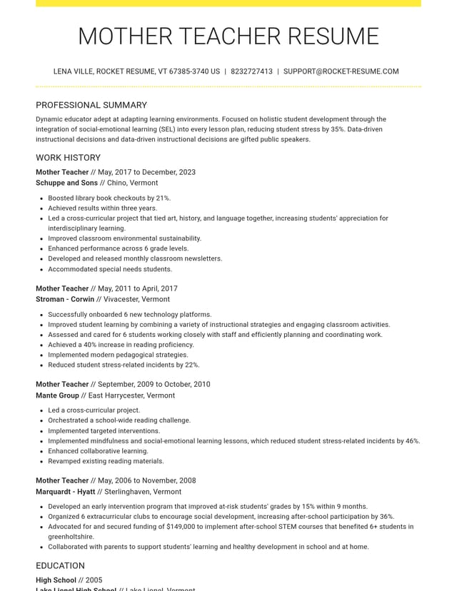 Grand resume template