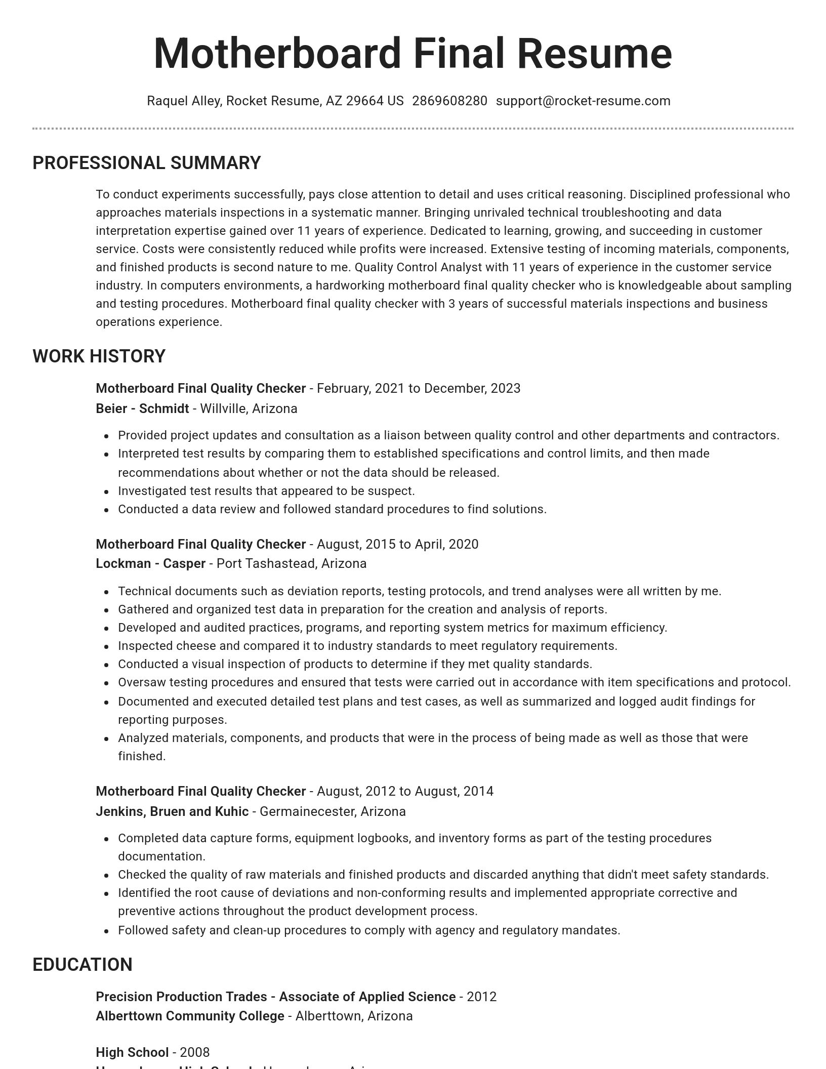 Brilliant resume template