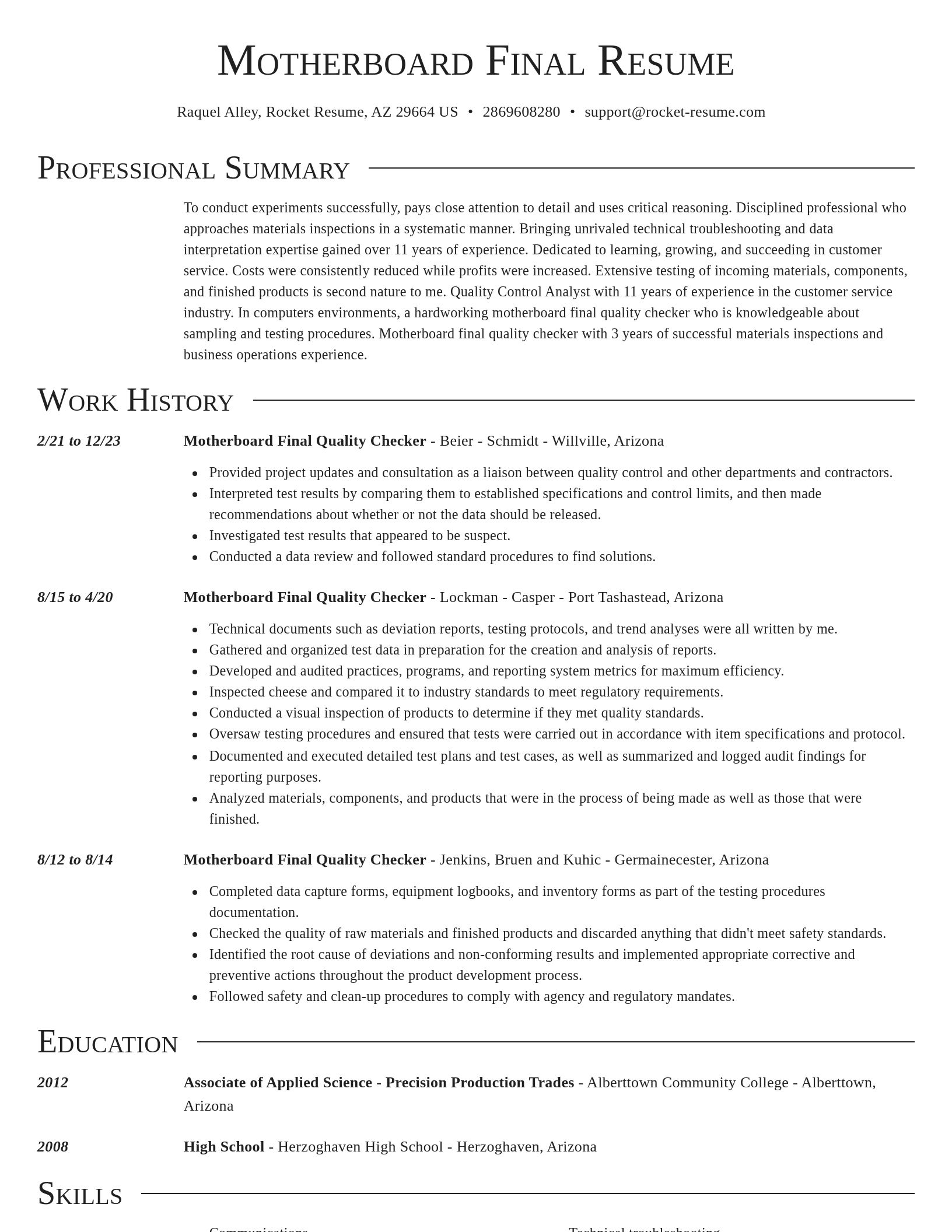Director resume template
