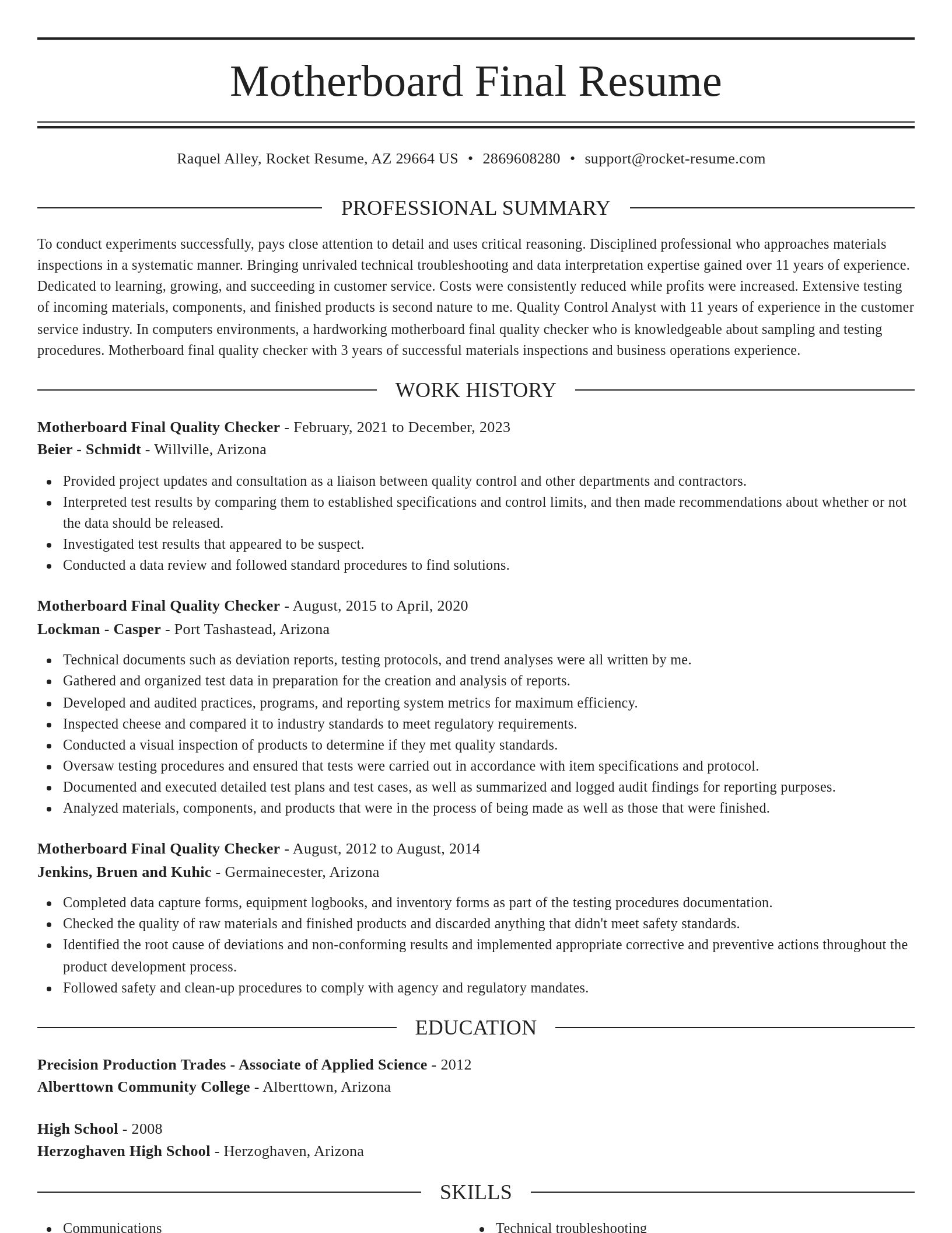 Elegant resume template