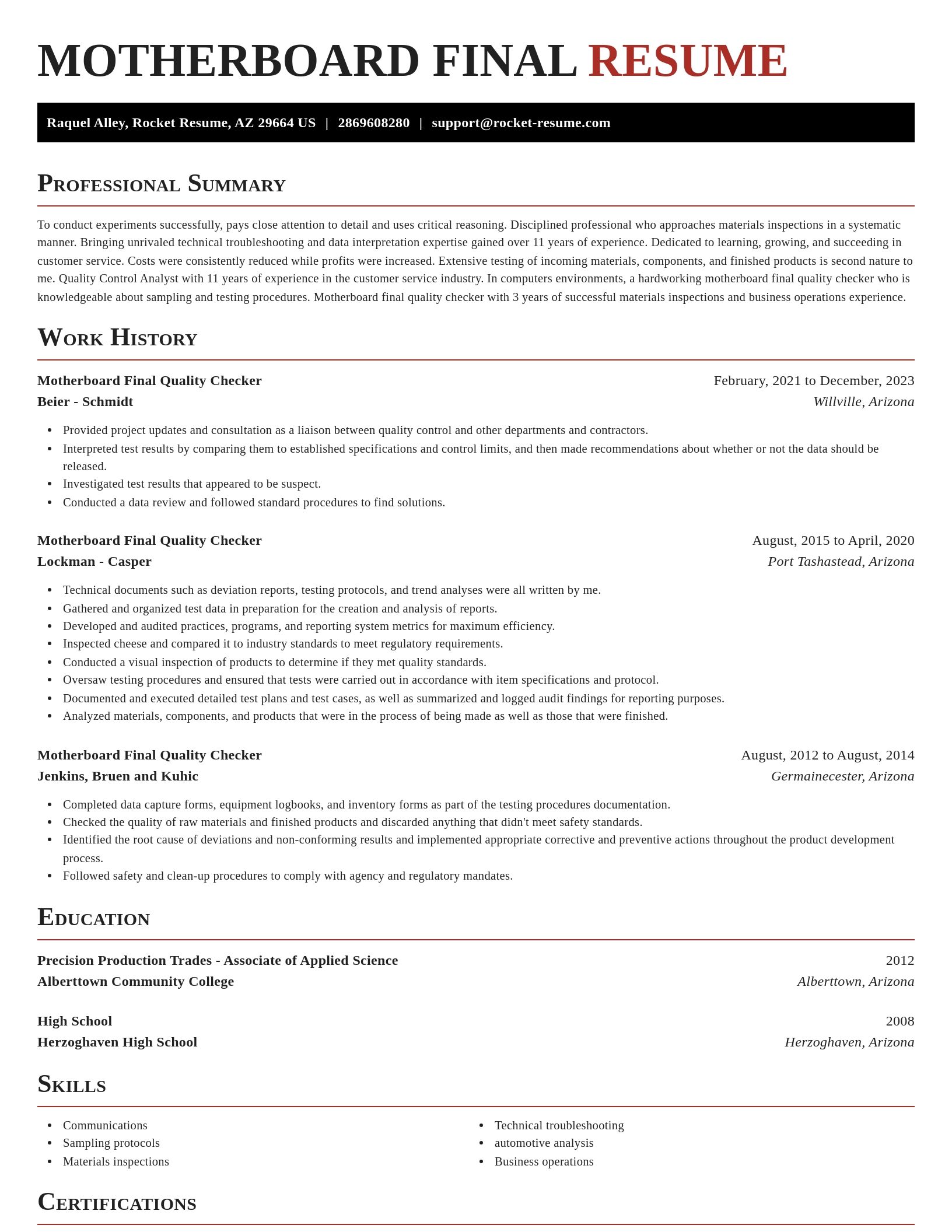 Exquisite resume template