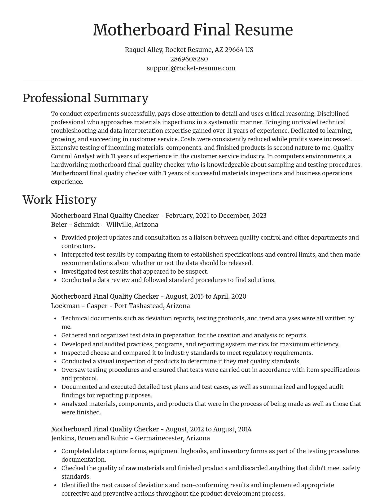 Focal Point resume template