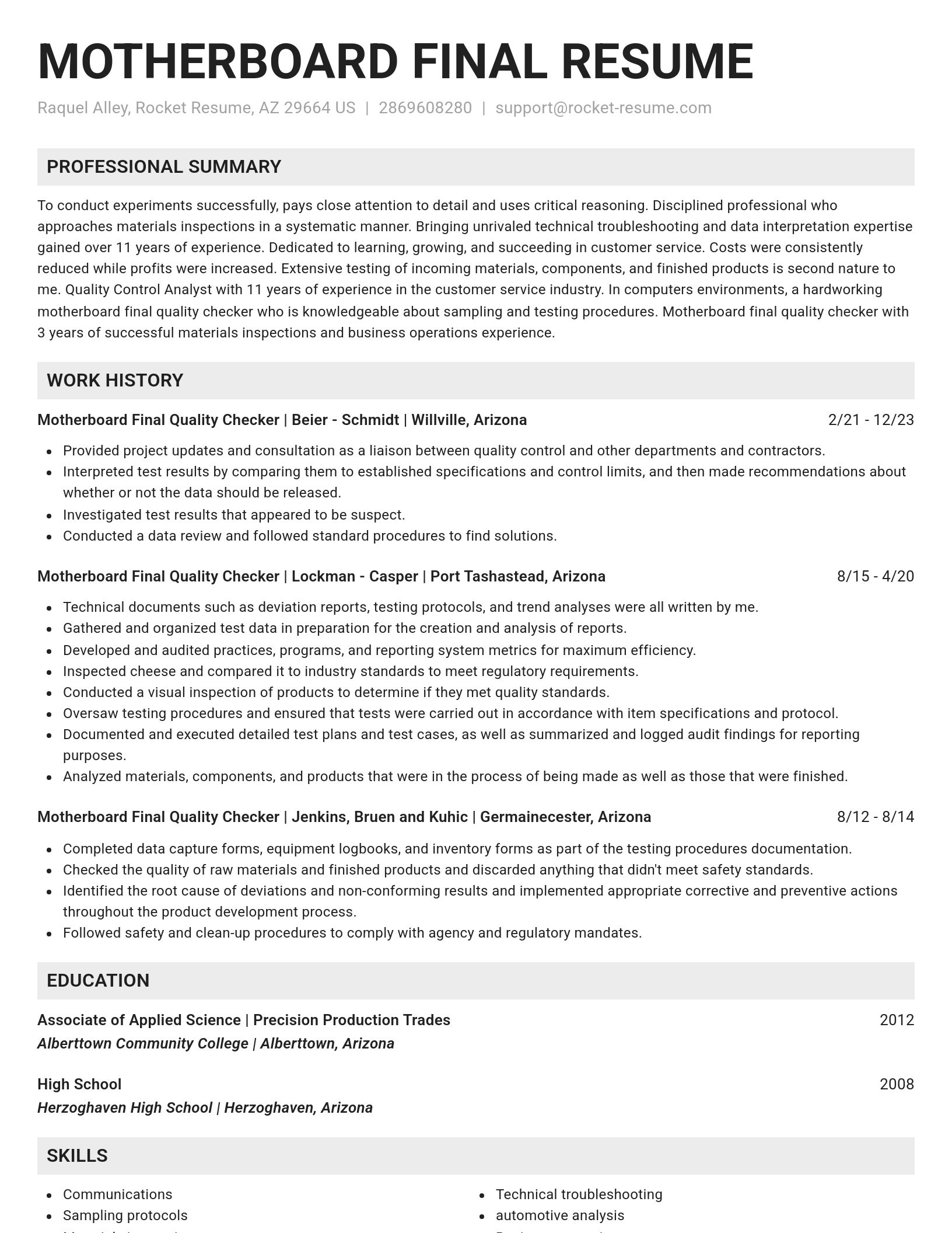 Genius resume template
