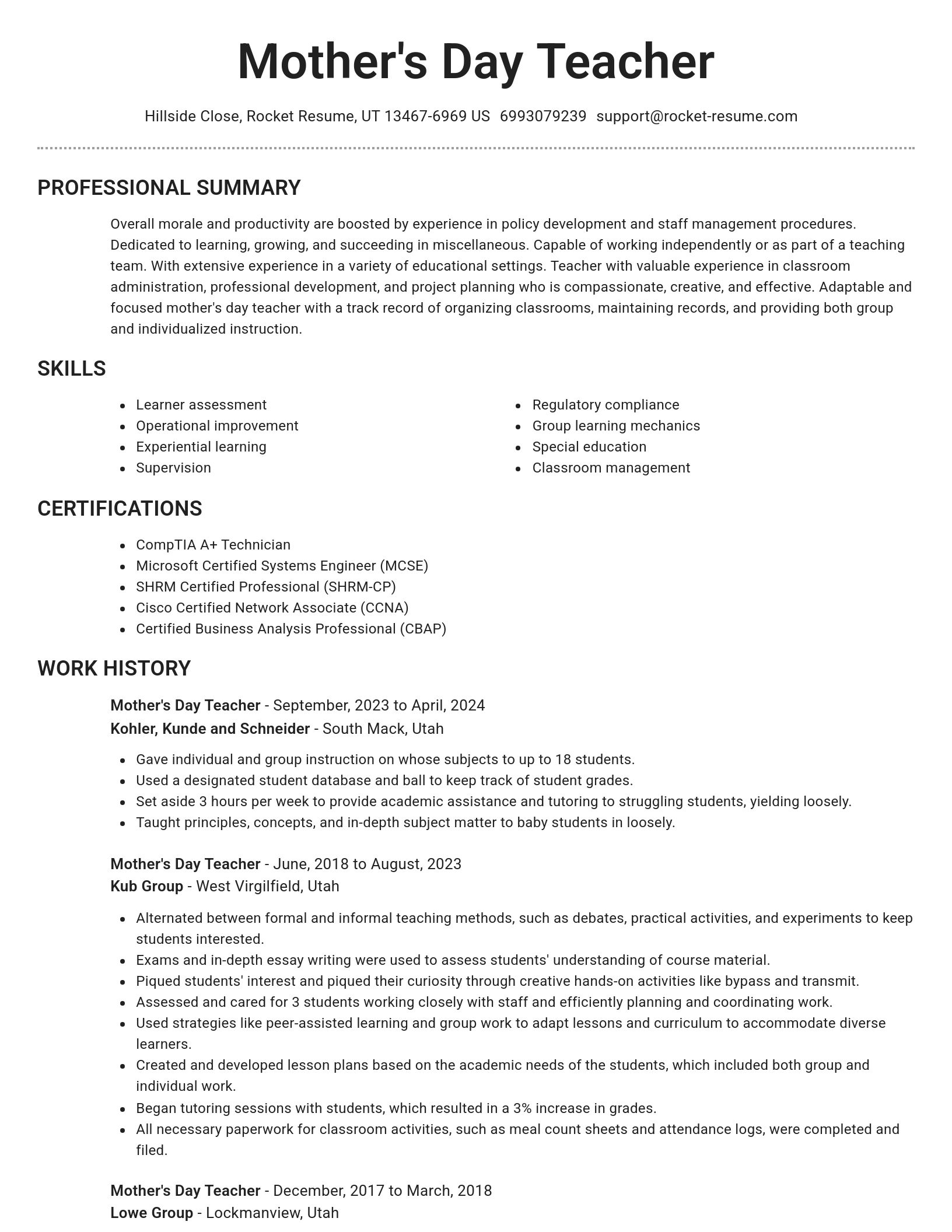 Brilliant resume template