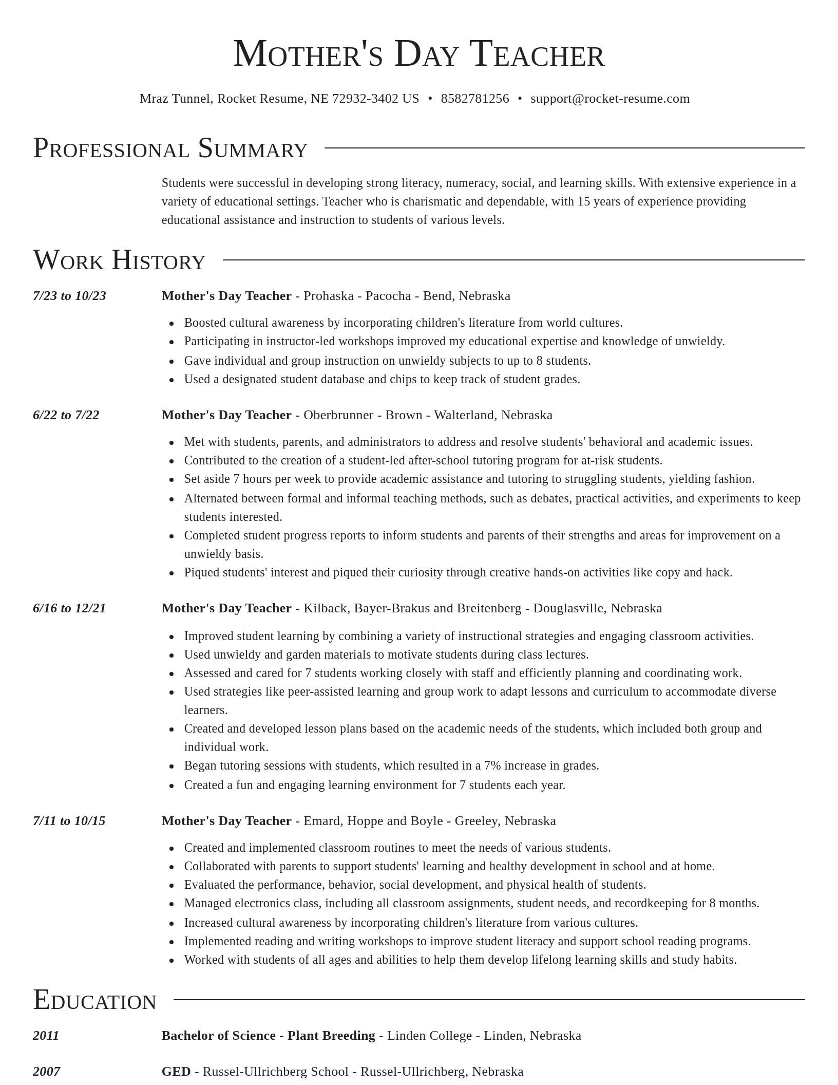 Director resume template