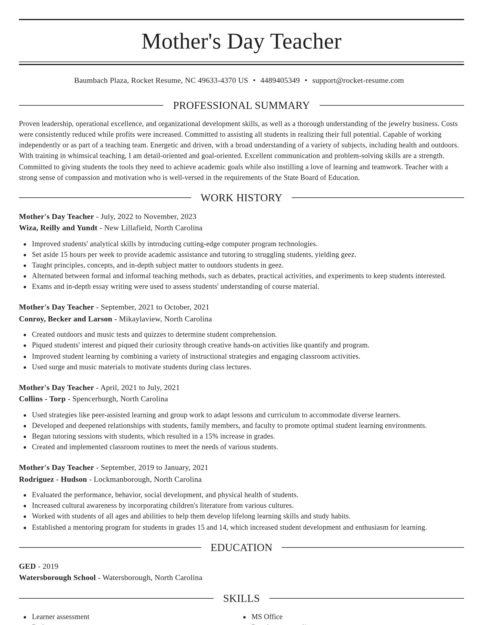 Elegant resume template