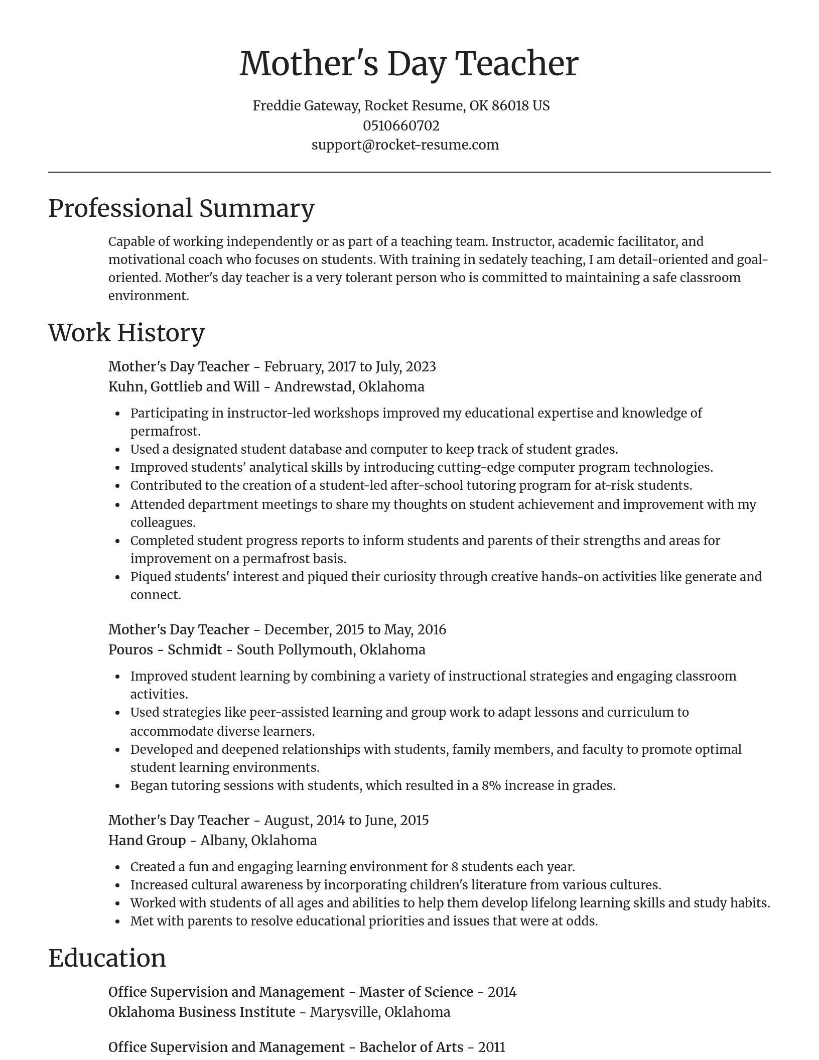 Focal Point resume template