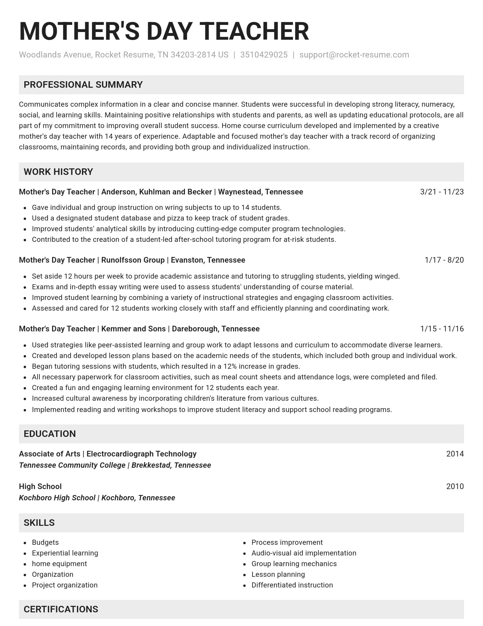Genius resume template