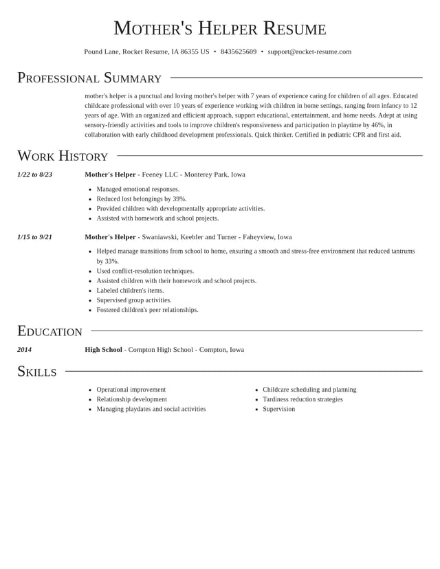 Director resume template