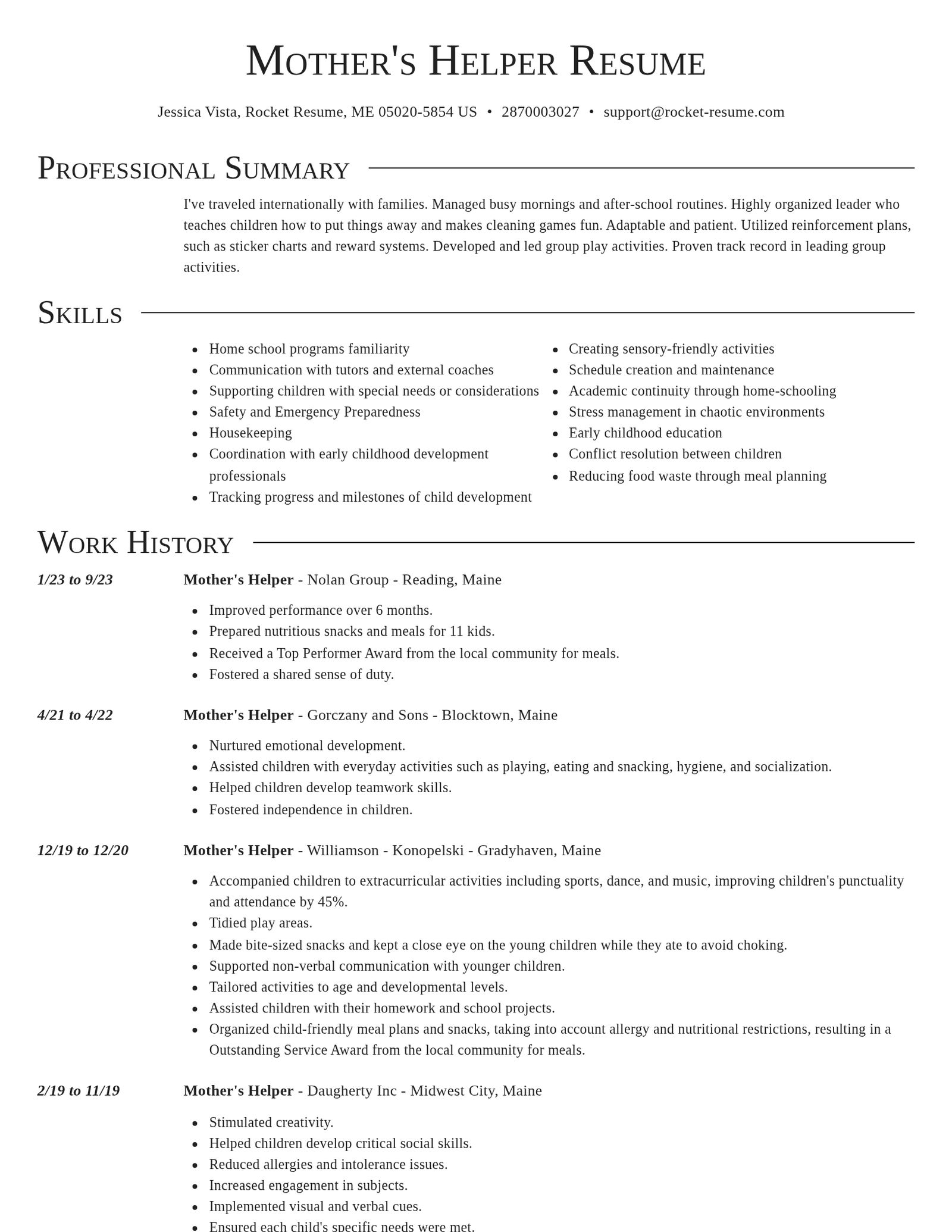 Director resume template