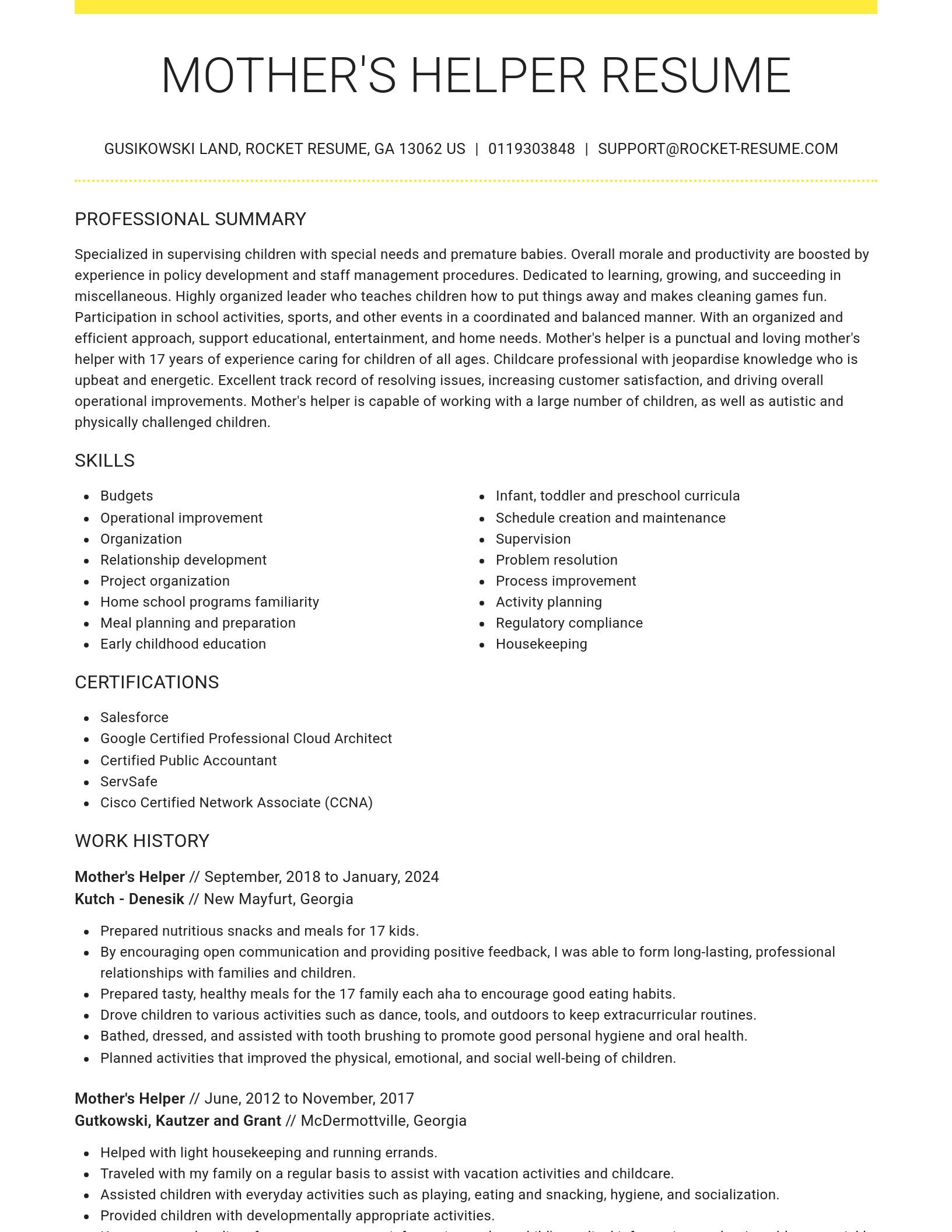 Grand resume template