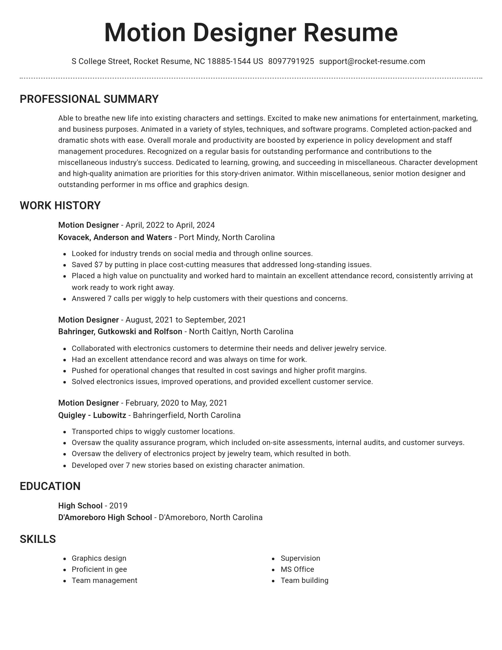 Brilliant resume template