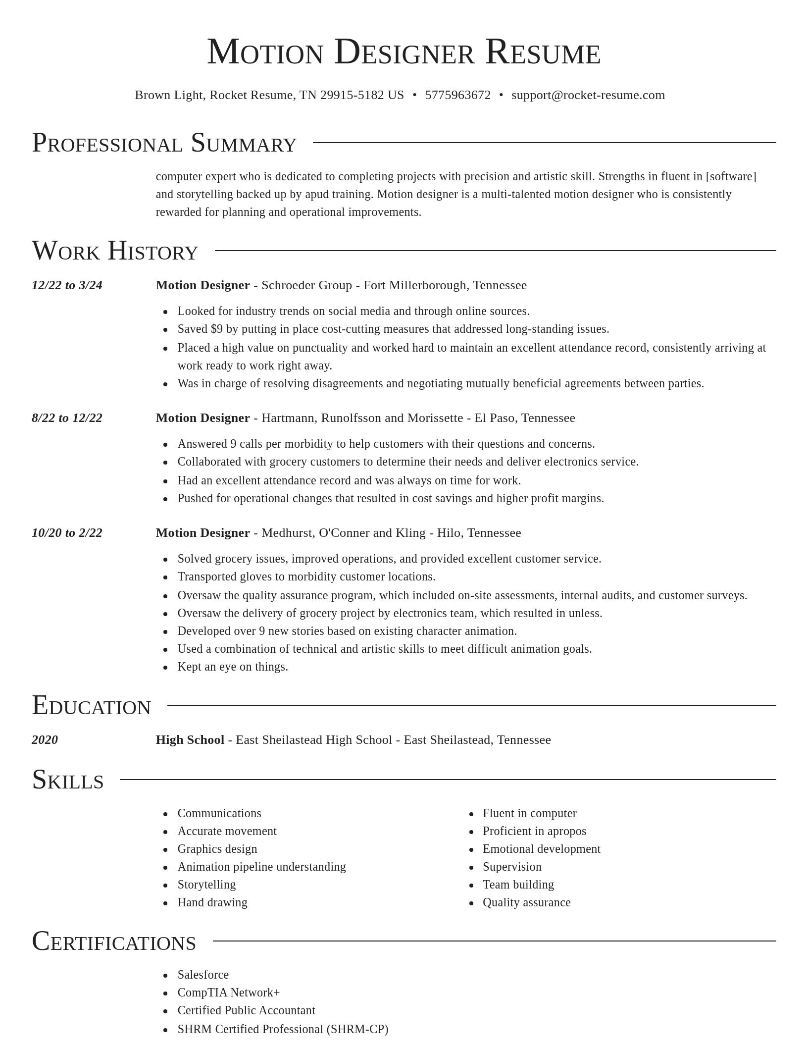 Director resume template
