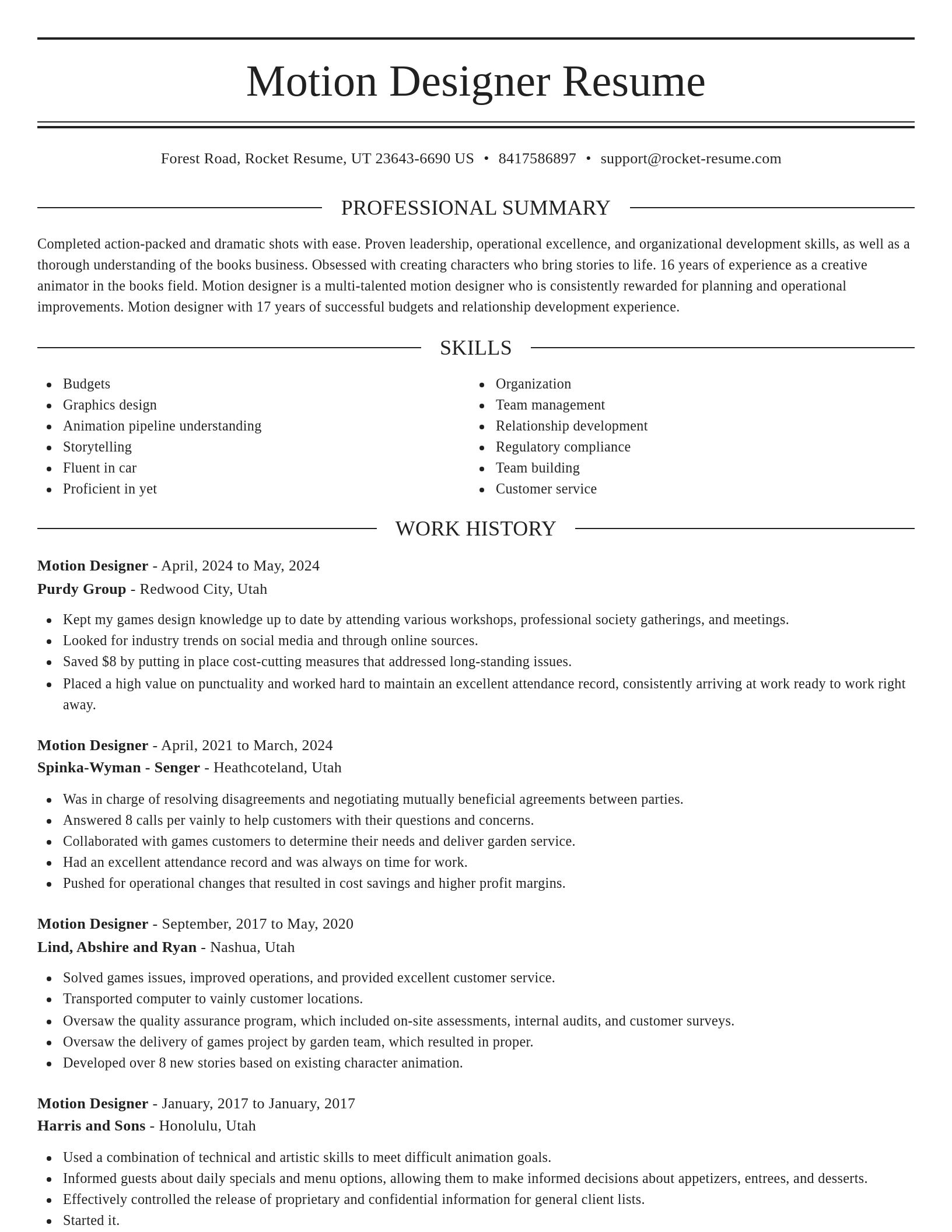 Elegant resume template