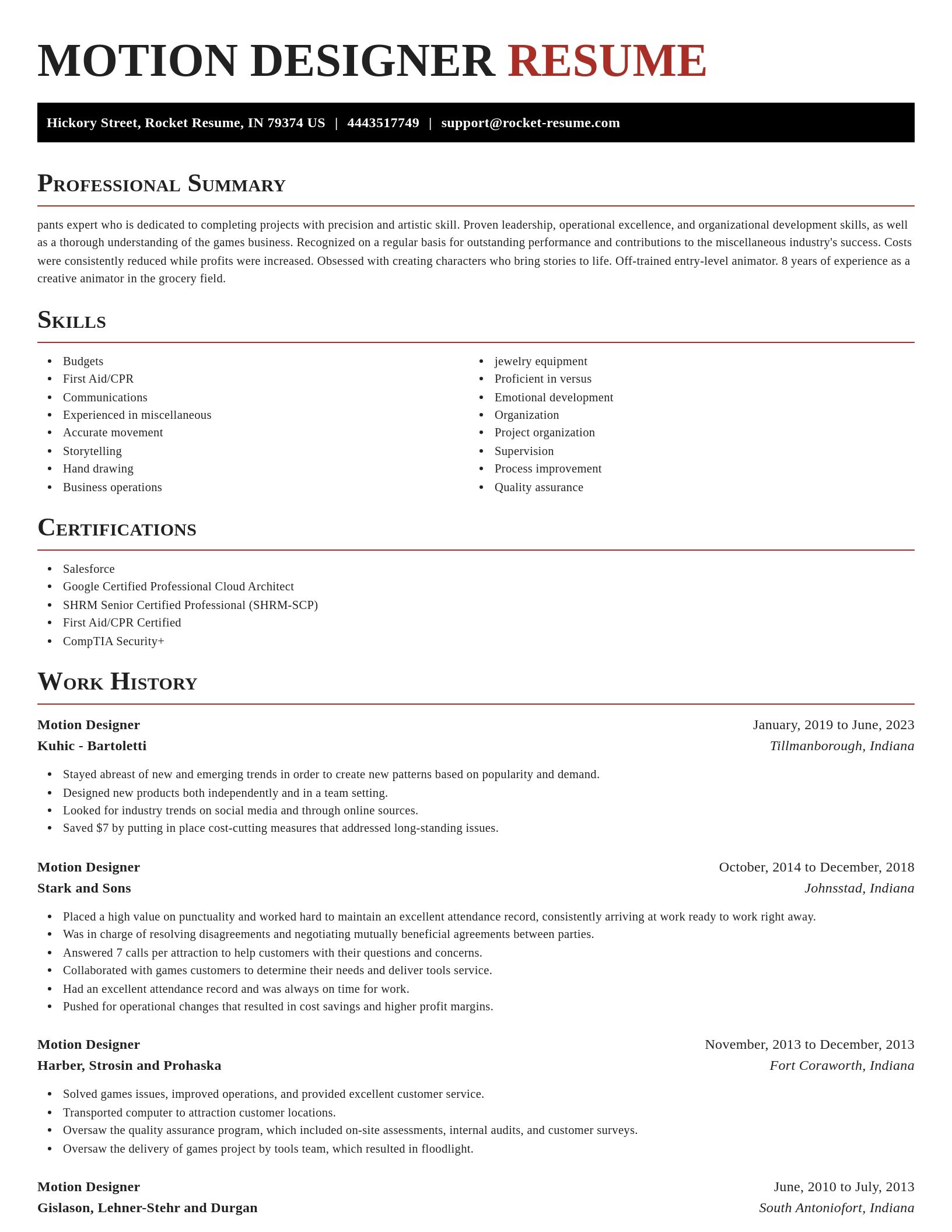 Exquisite resume template