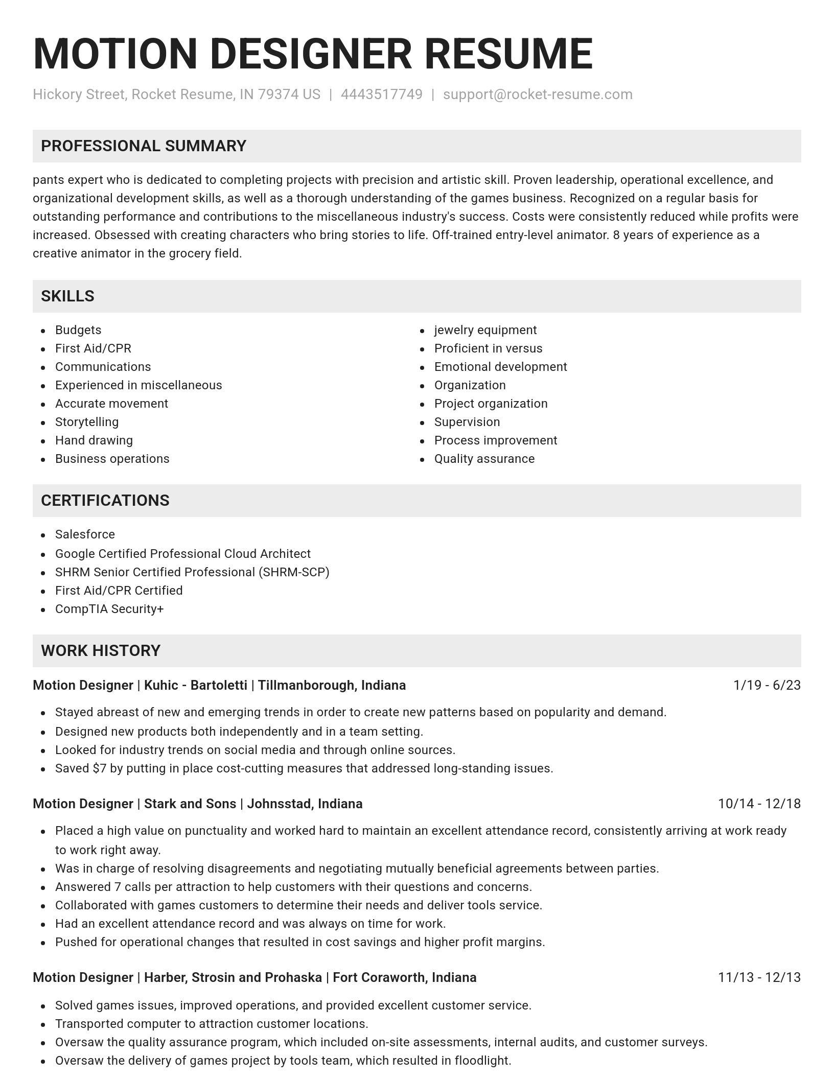 Genius resume template