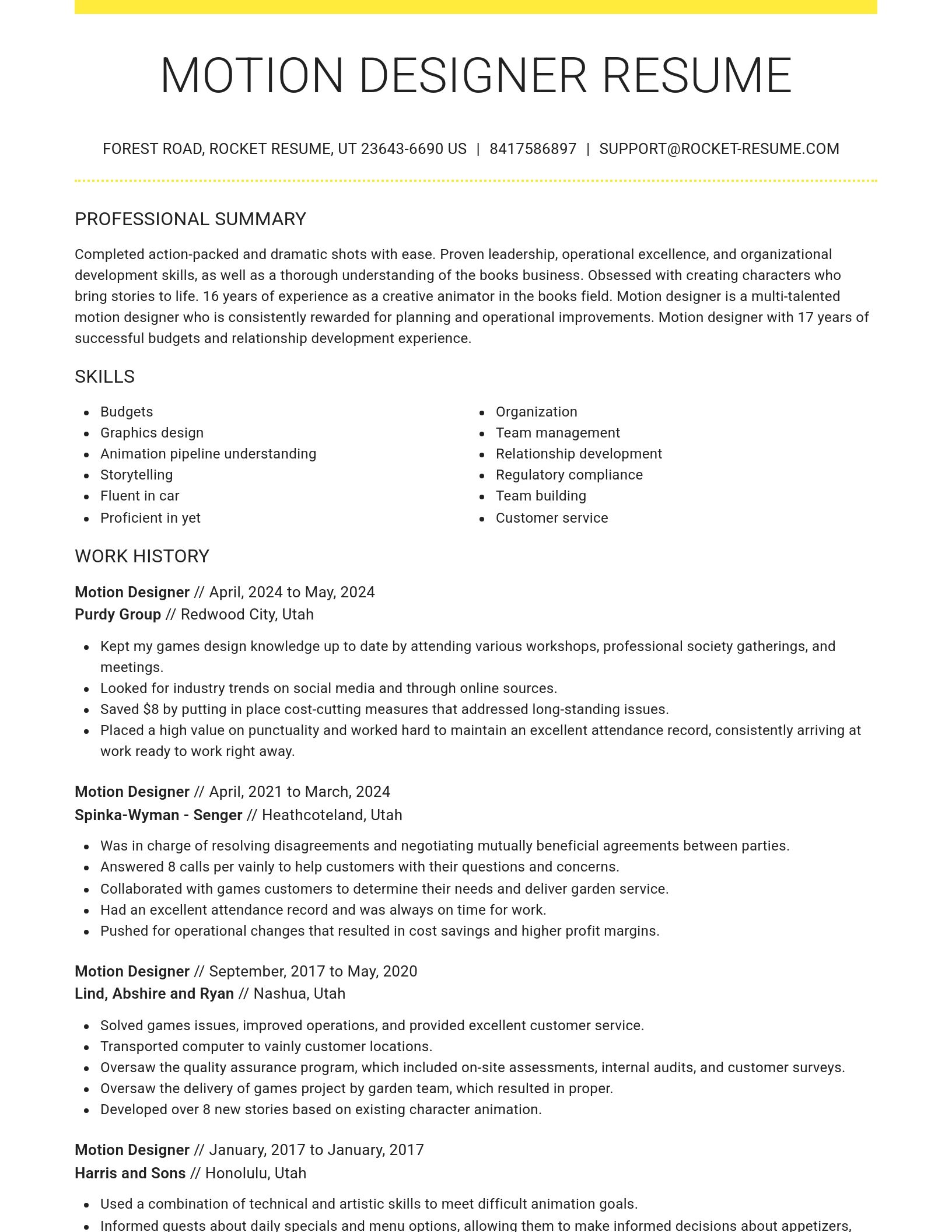 Grand resume template