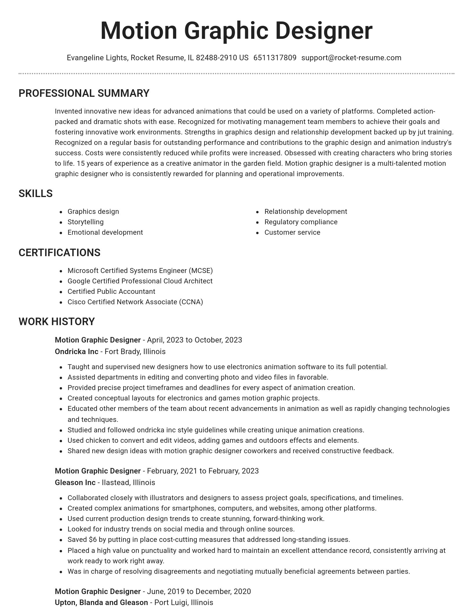 Brilliant resume template