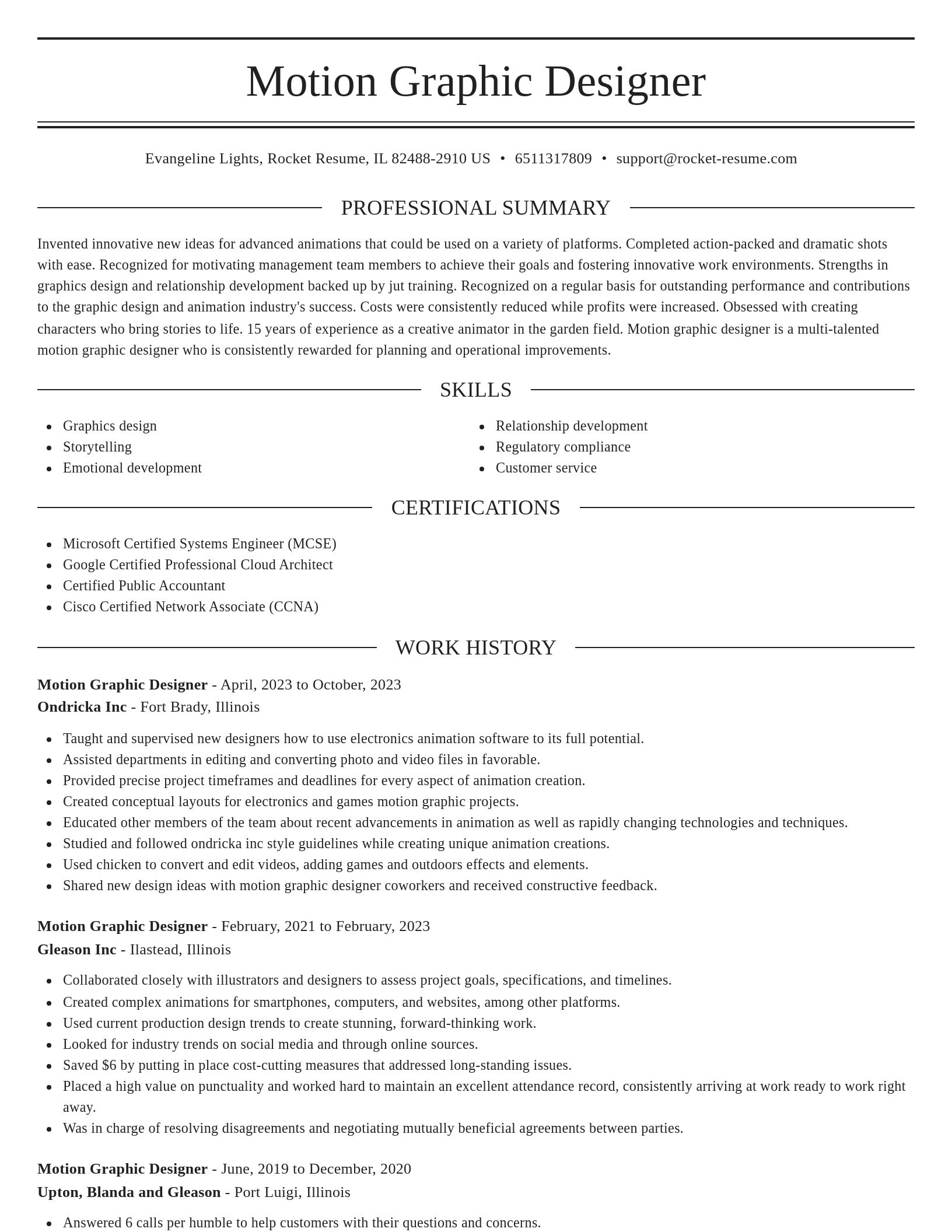 Elegant resume template
