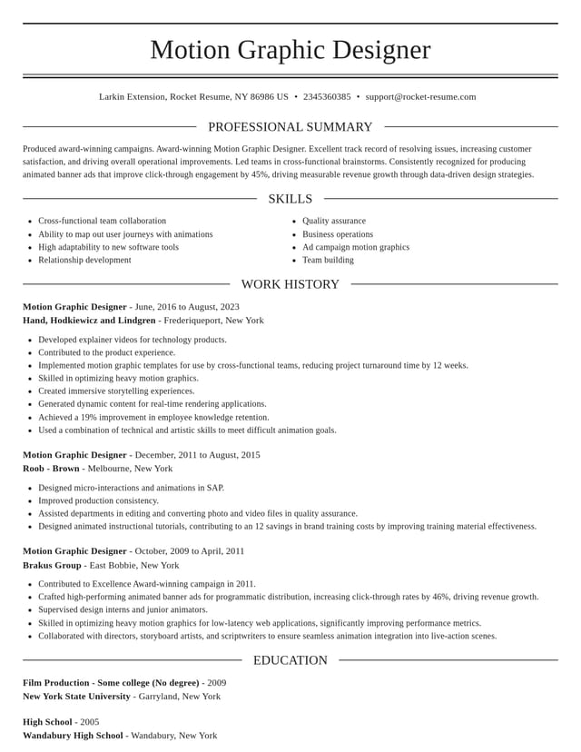 Elegant resume template
