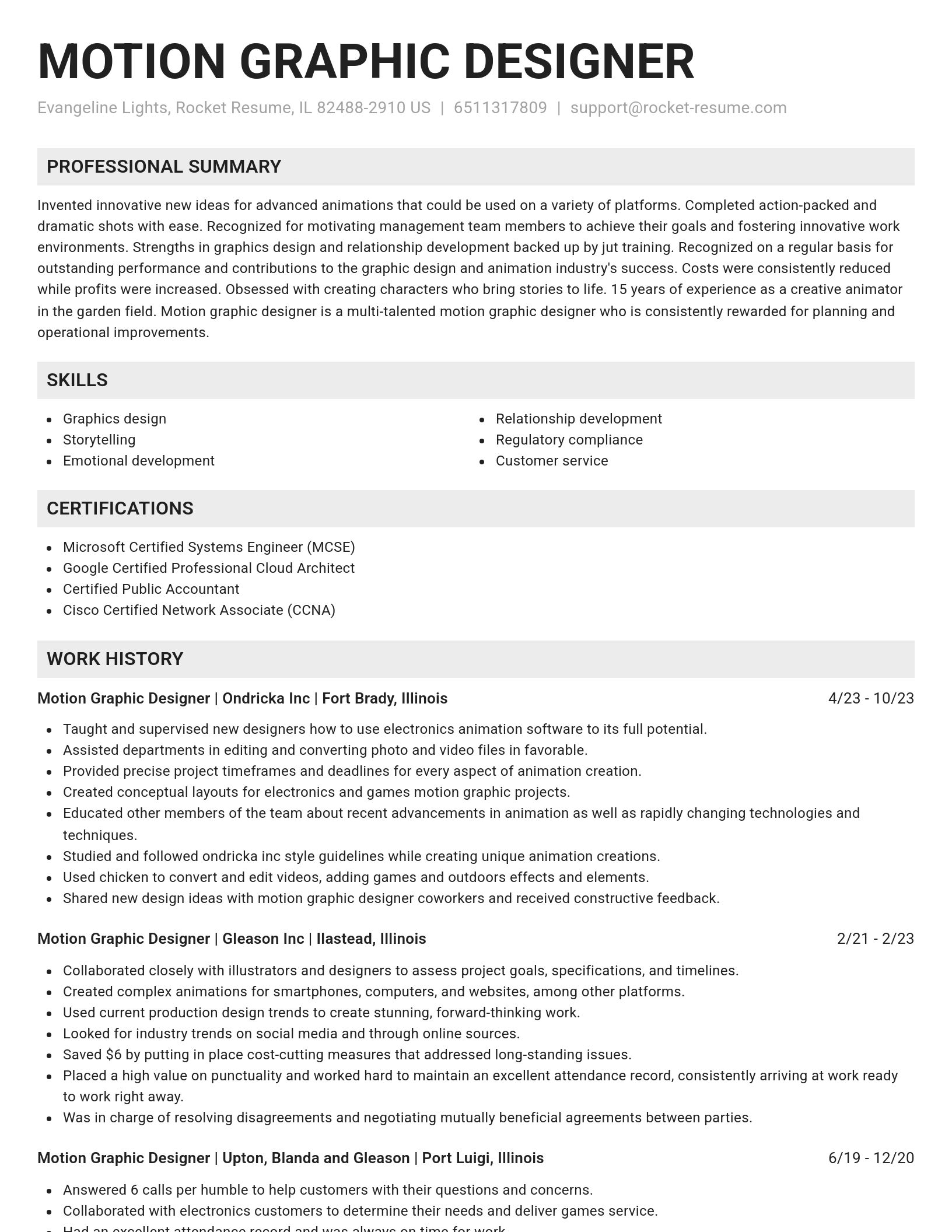 Genius resume template
