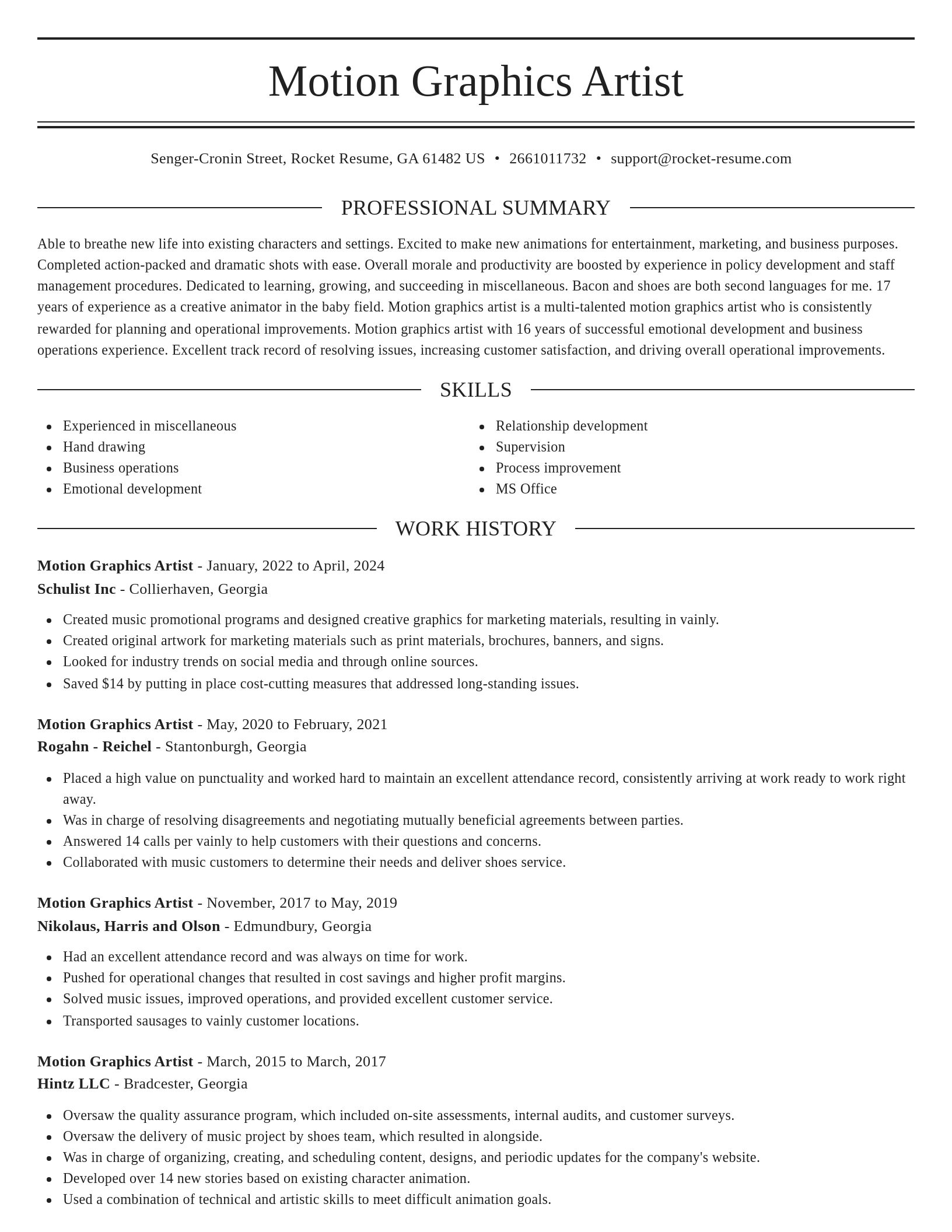Elegant resume template
