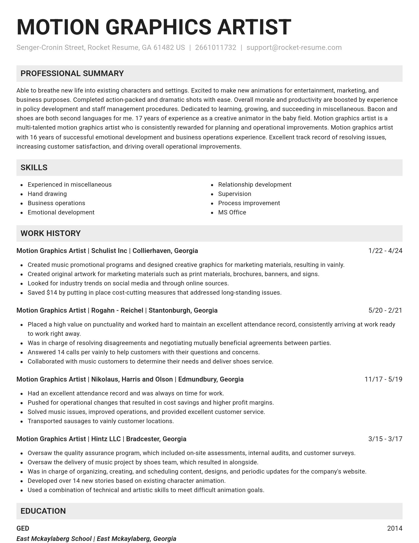 Genius resume template