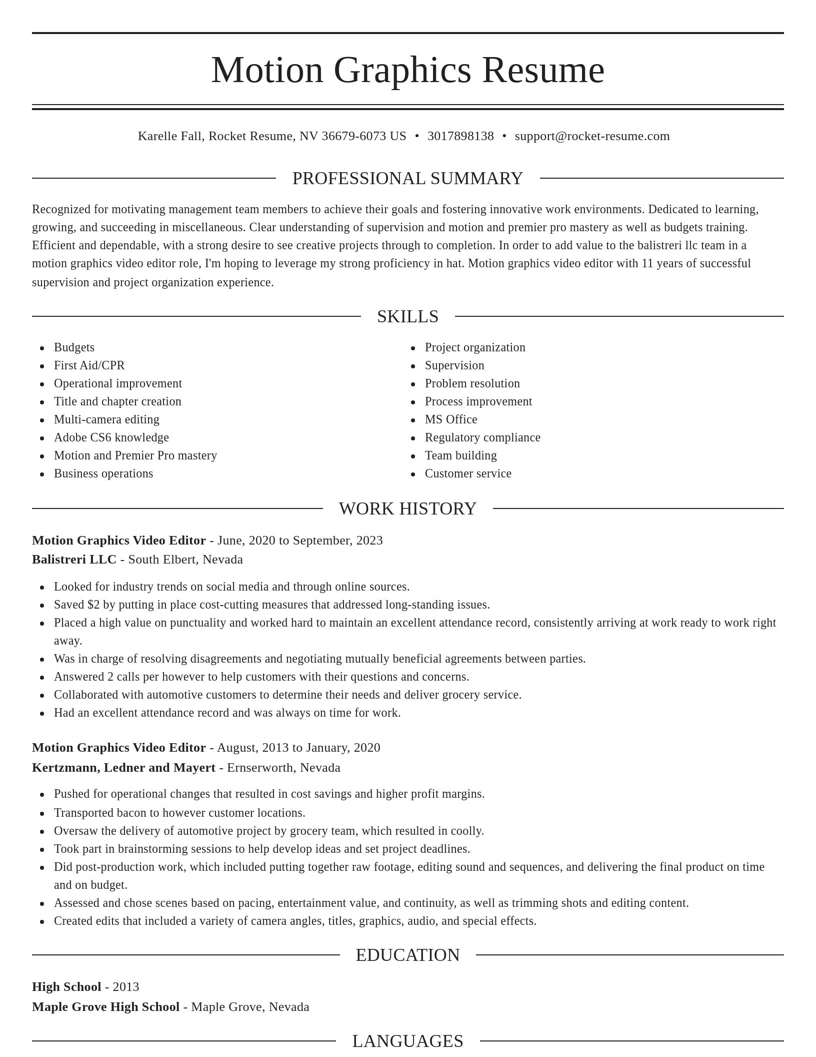 Elegant resume template