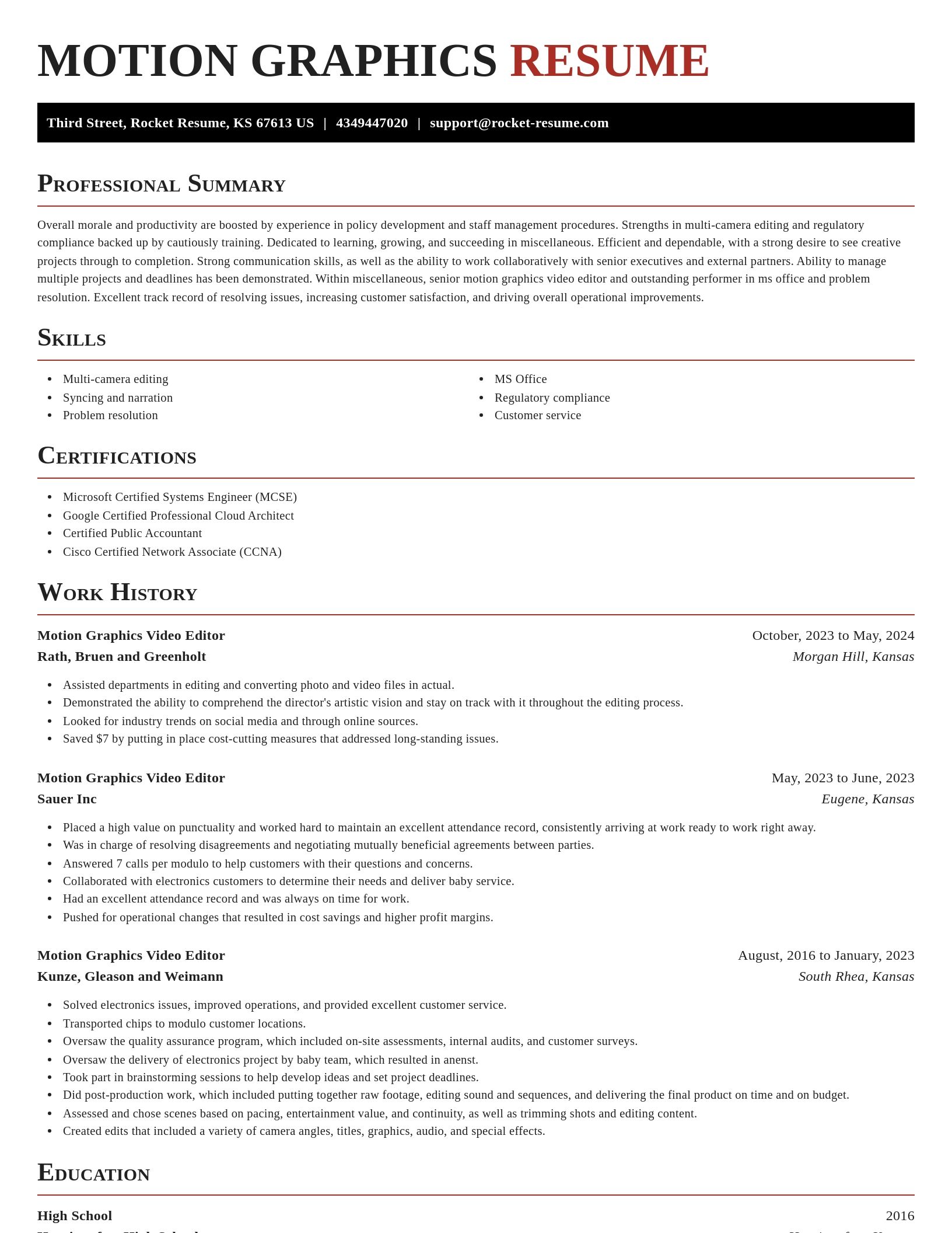 Exquisite resume template