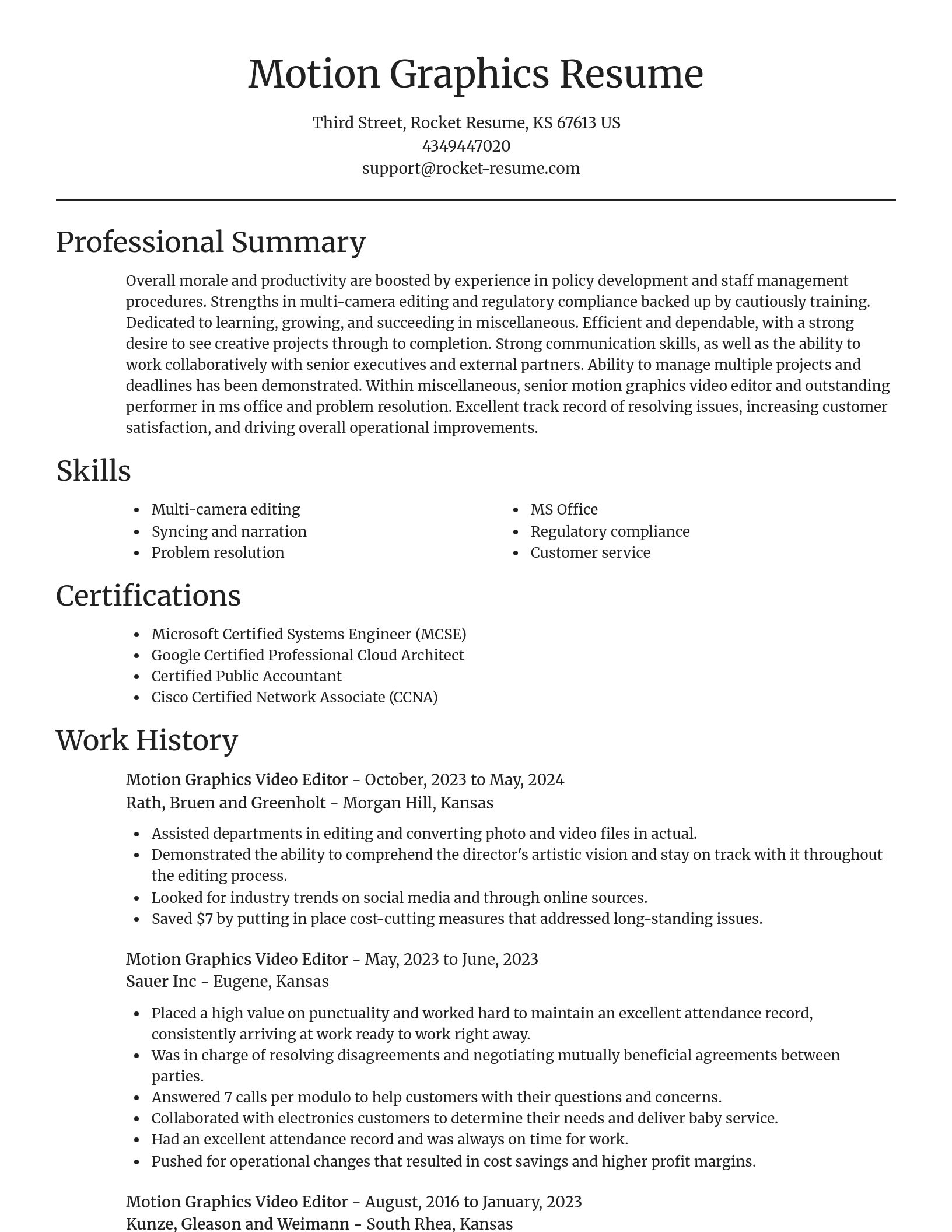 Focal Point resume template