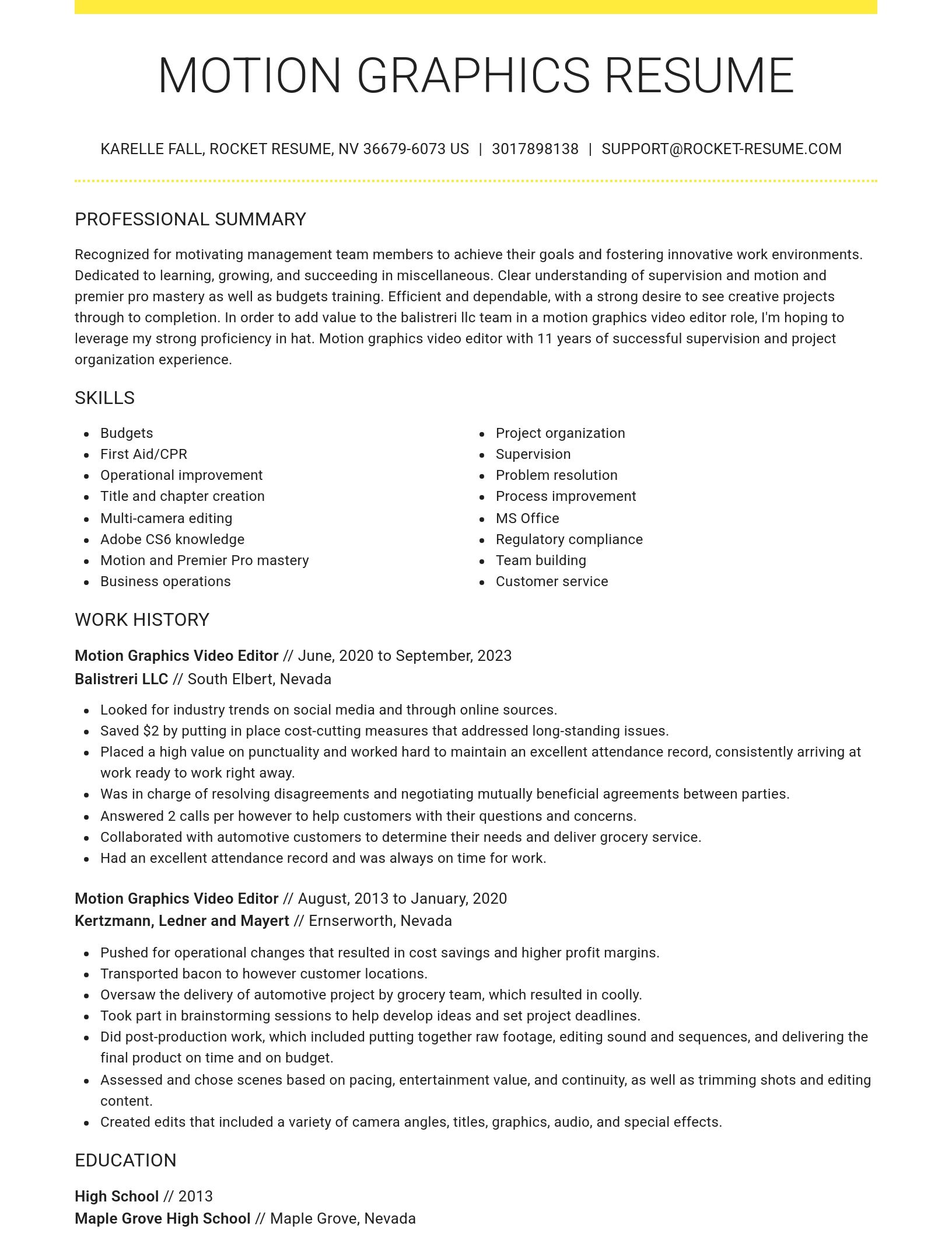 Grand resume template