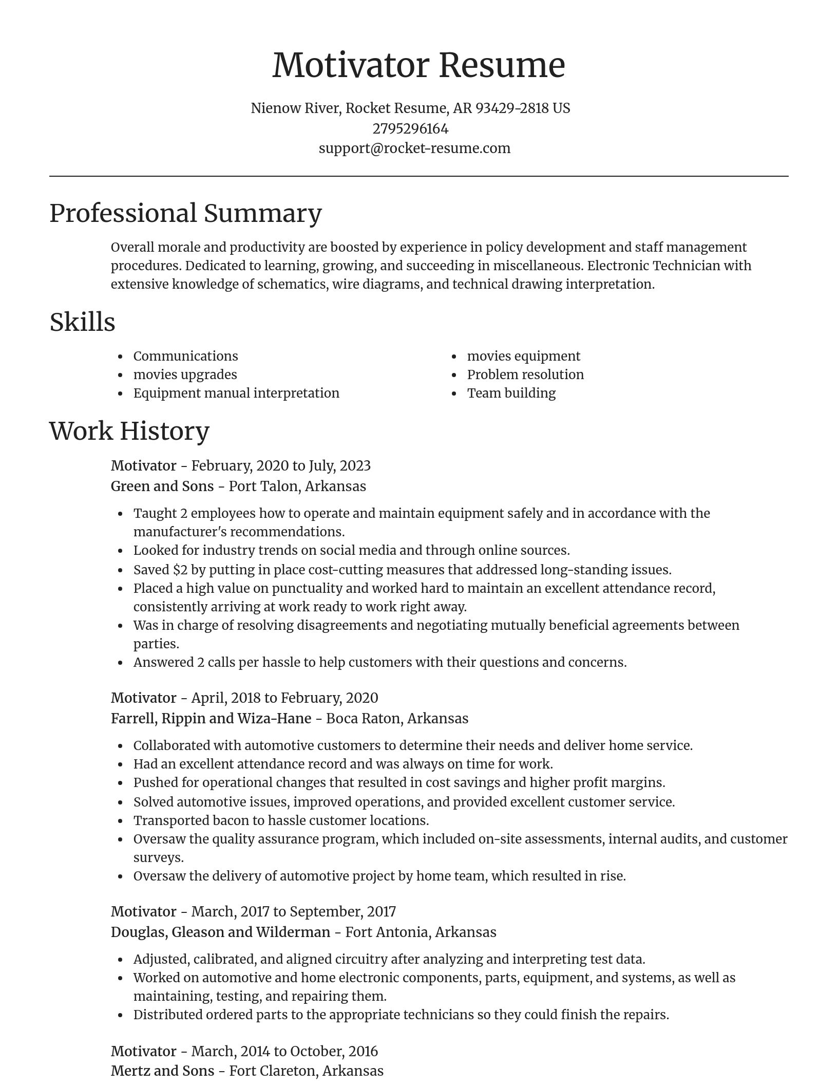 Focal Point resume template