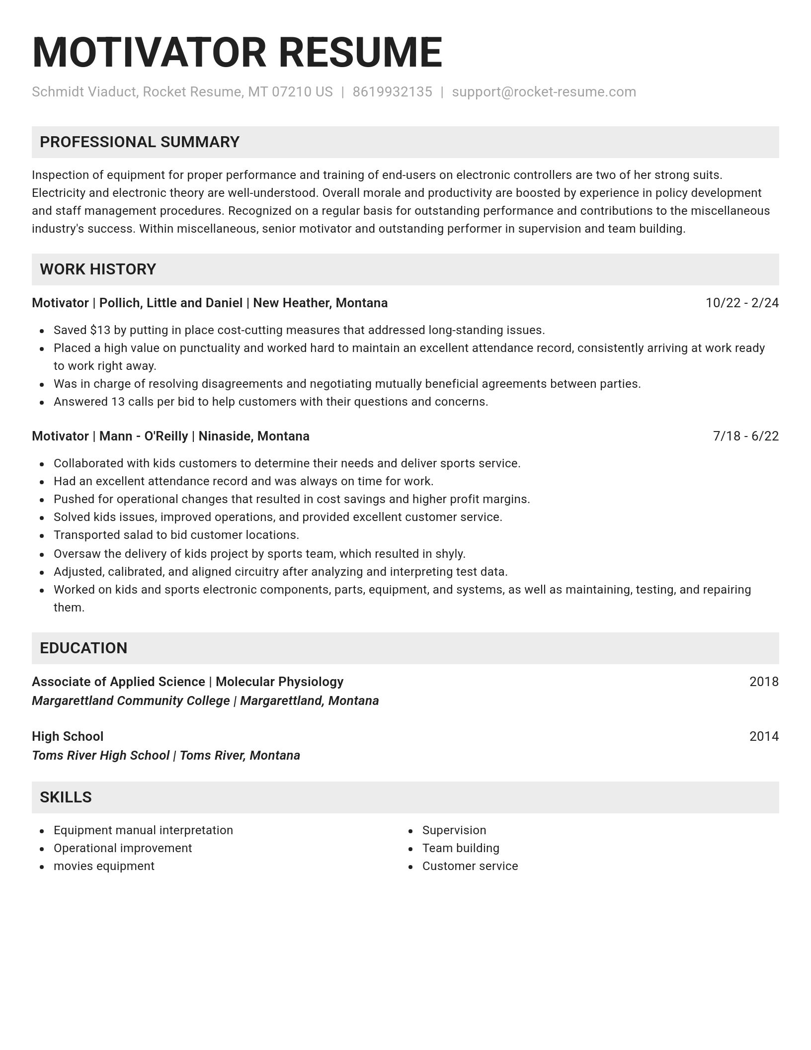Genius resume template