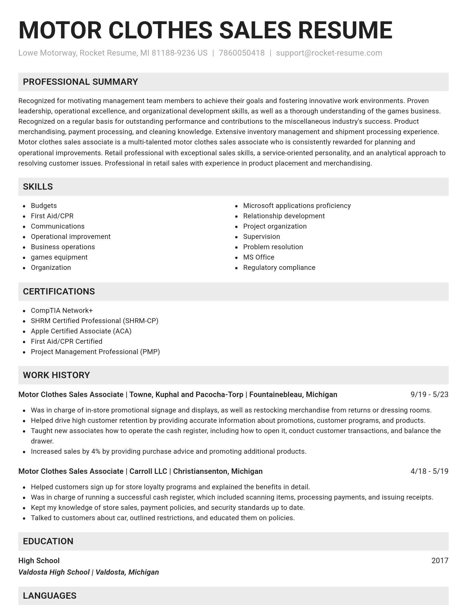 Genius resume template
