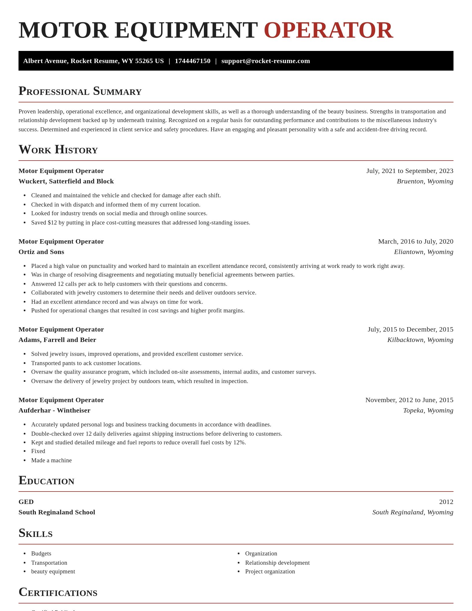 Exquisite resume template
