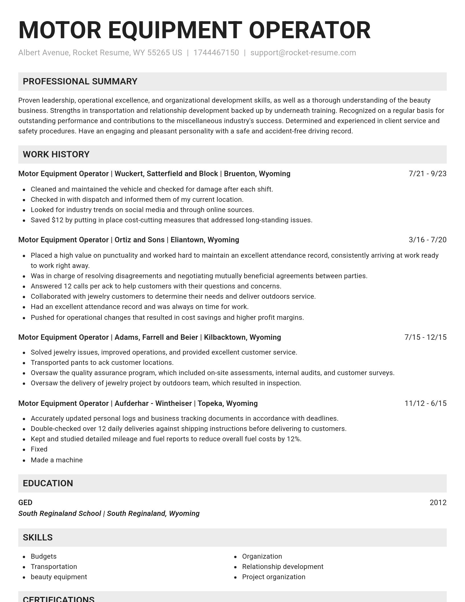 Genius resume template