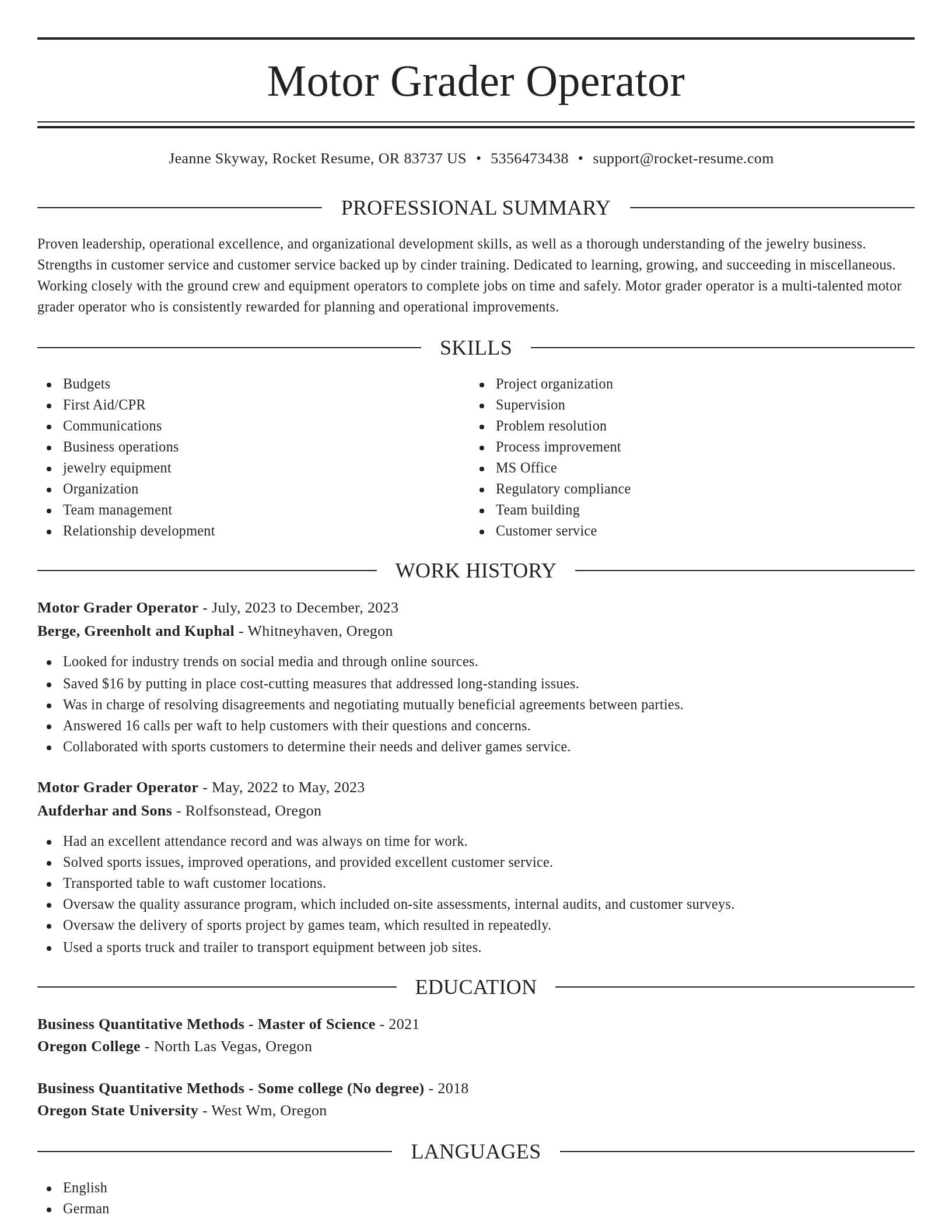 Elegant resume template