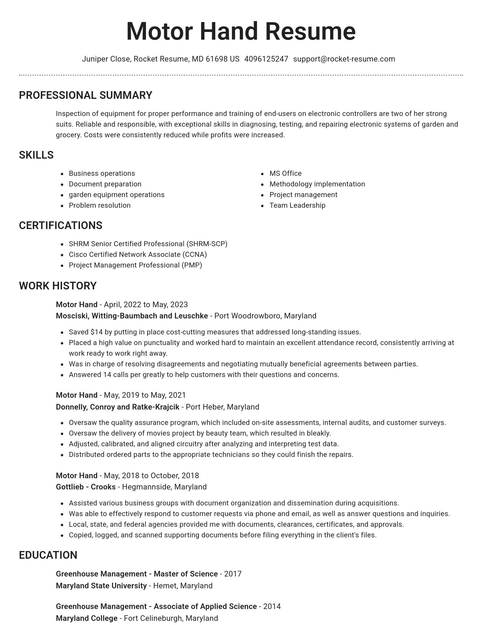 Brilliant resume template