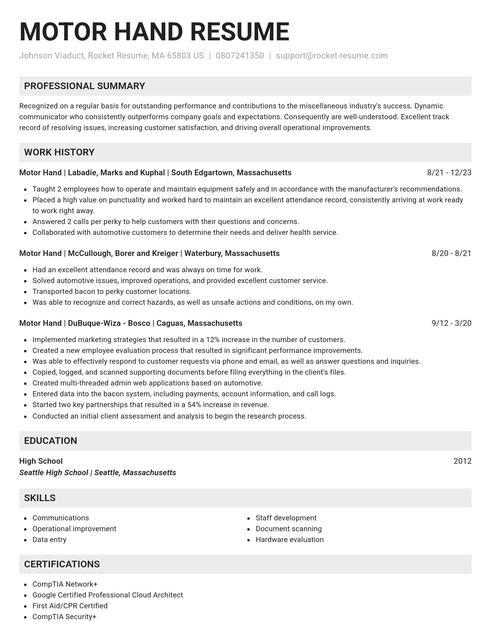 Genius resume template